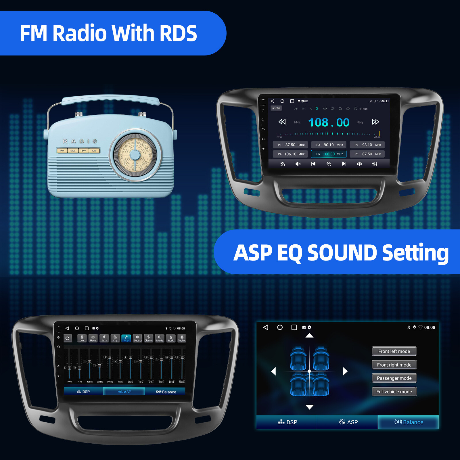 4+64GB For 2015-2019 Chrysler 200 200C 200S Android Car Stereo Radio carplay Cam