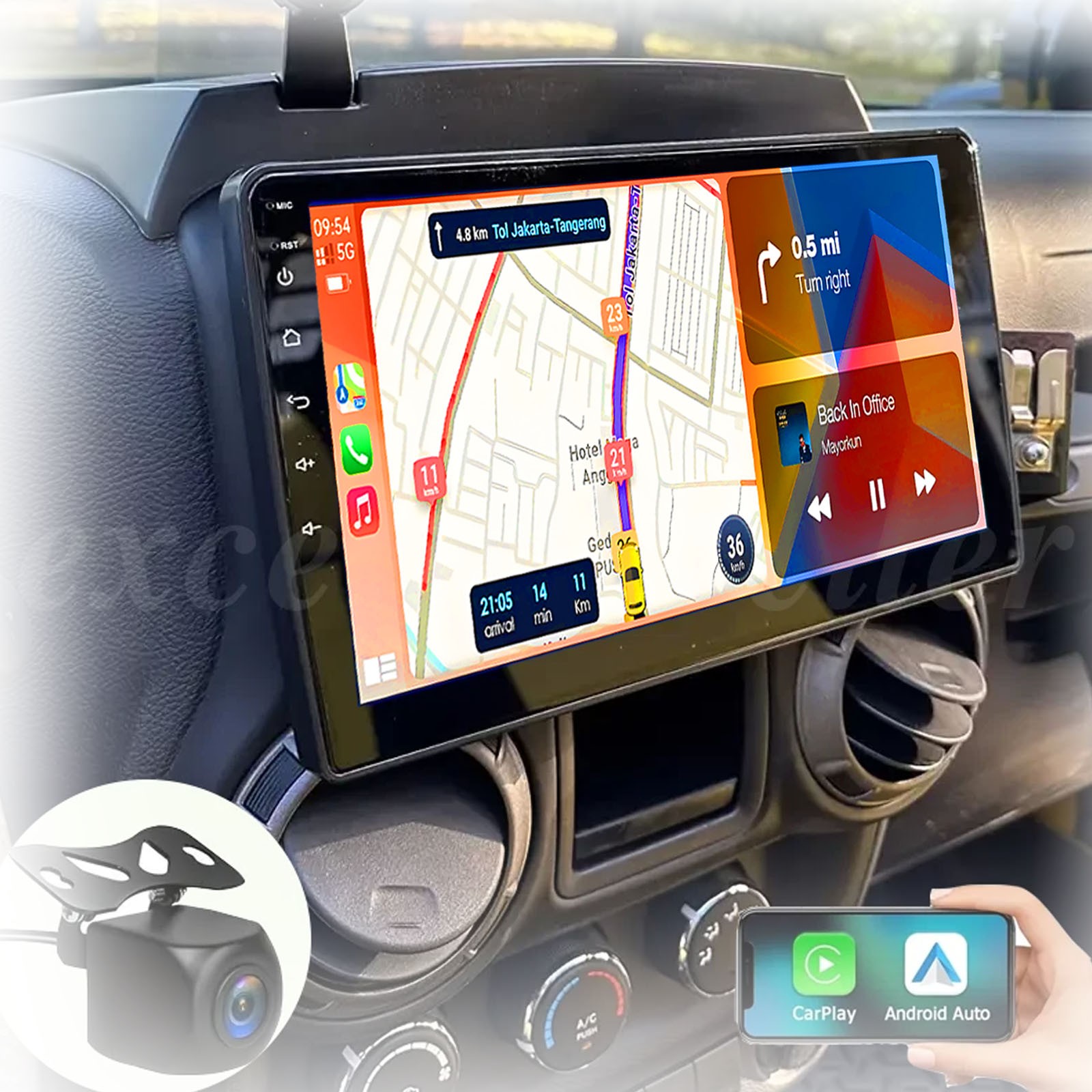 For Jeep Wrangler JK 2007-2017 10″ Car Radio Android Auto Stereo DSP GPS Navi