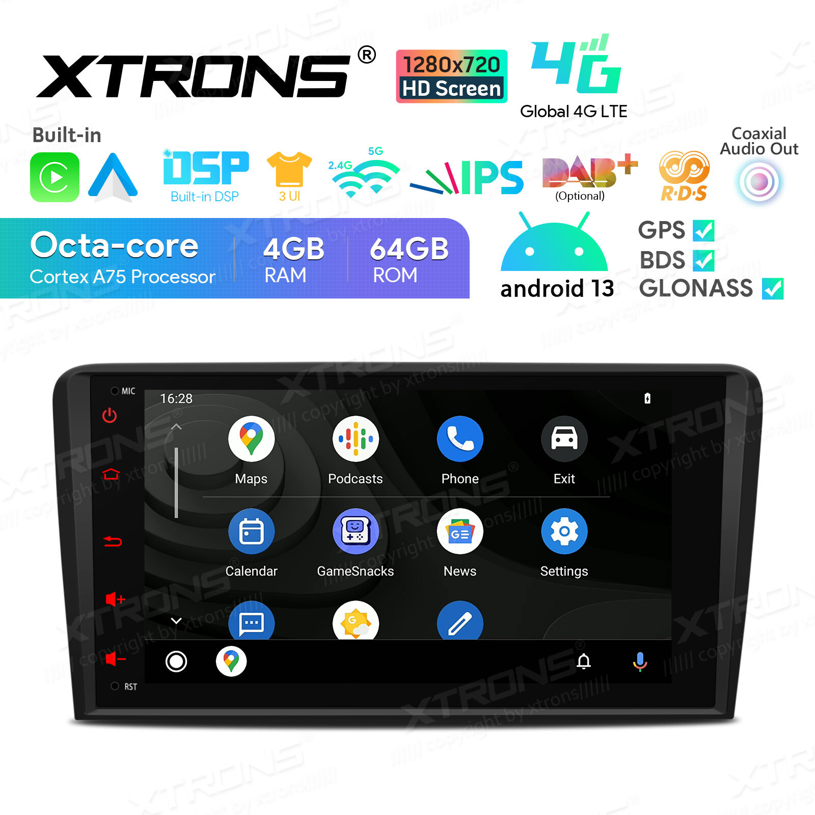 8″ CarPlay Android 13 8-Core Car Stereo GPS Radio Navi BT For Audi A3 S3 RS3 8P