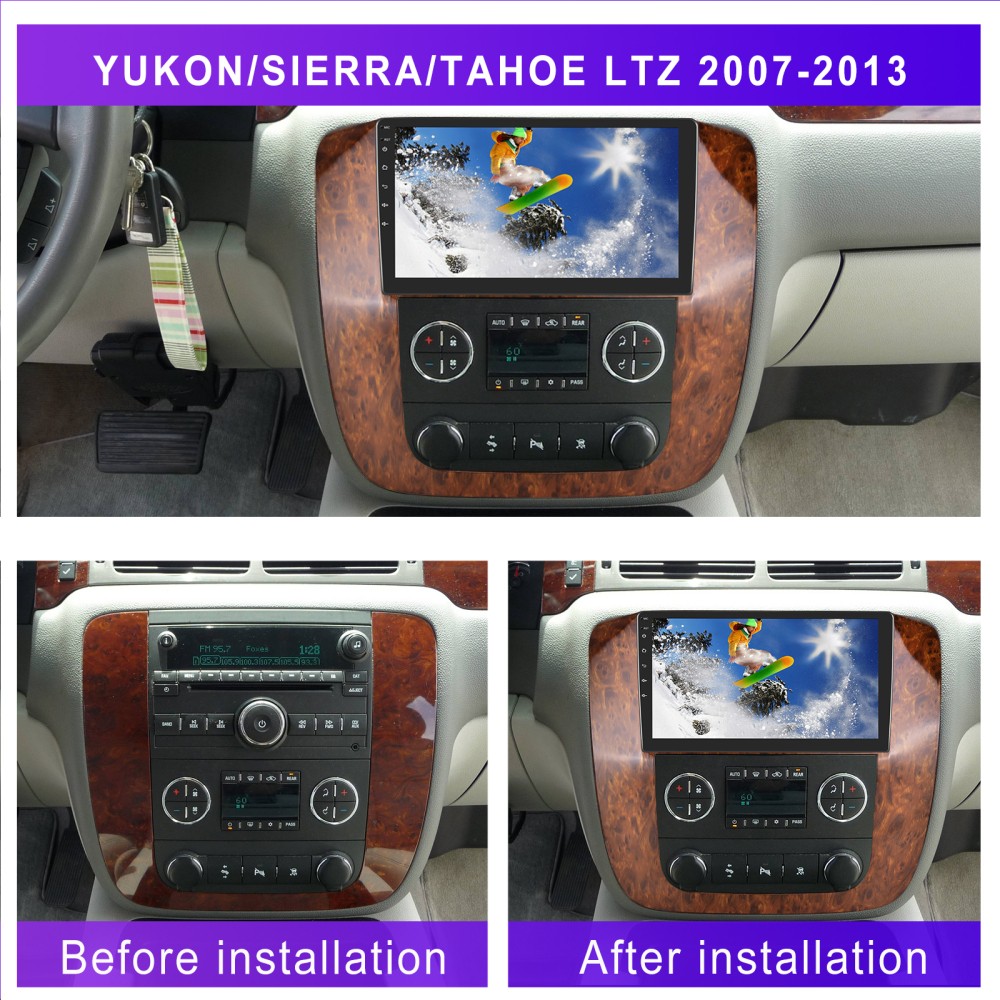 Carplay For GMC Chevy Tahoe Sierra Yukon 2007-2013 Android 13 Car Stereo Radio
