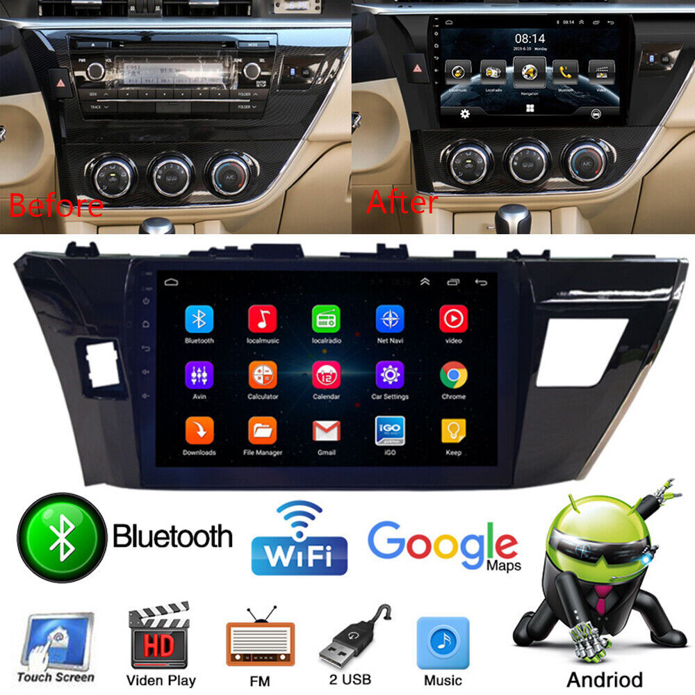 ANDROID 15 FOR TOYOTA COROLLA 2014-2016 32GB CAR STEREO RADIO GPS PLAYER CARPLAY