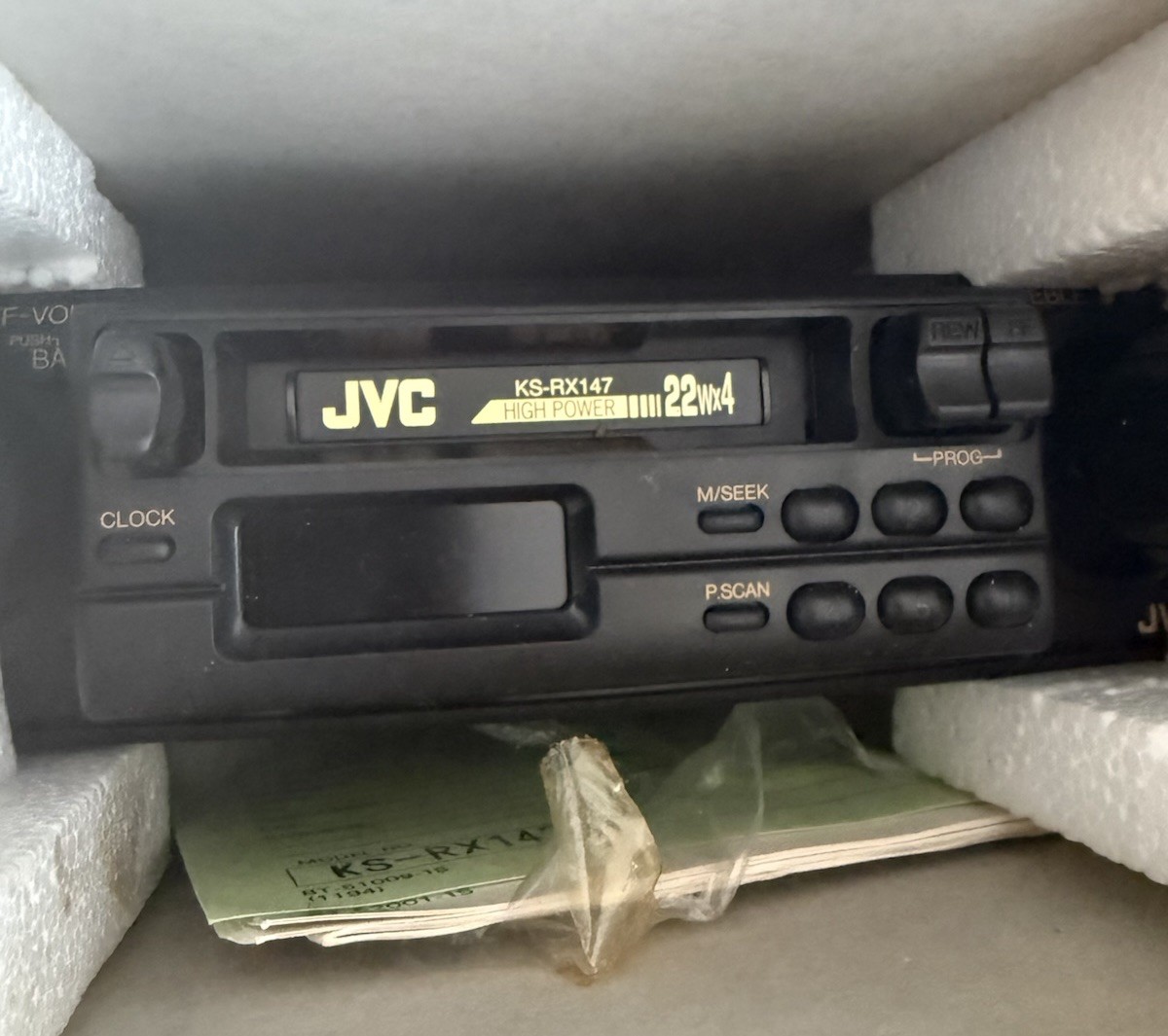 JVC Car Stereo Cassette Receiver Model No. KS-RX147