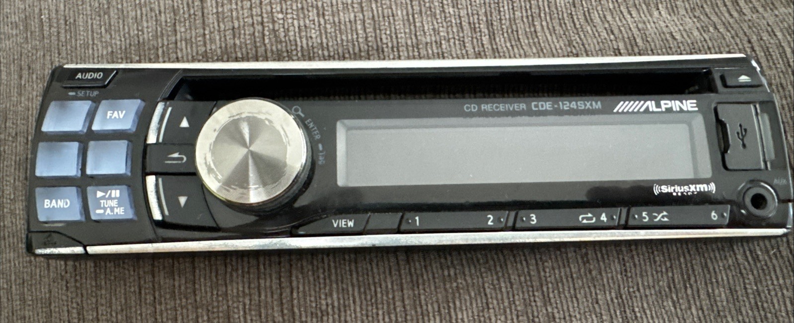 Alpine CDE-124SXM CD Player Stereo *FACEPLATE ONLY* Tested Working