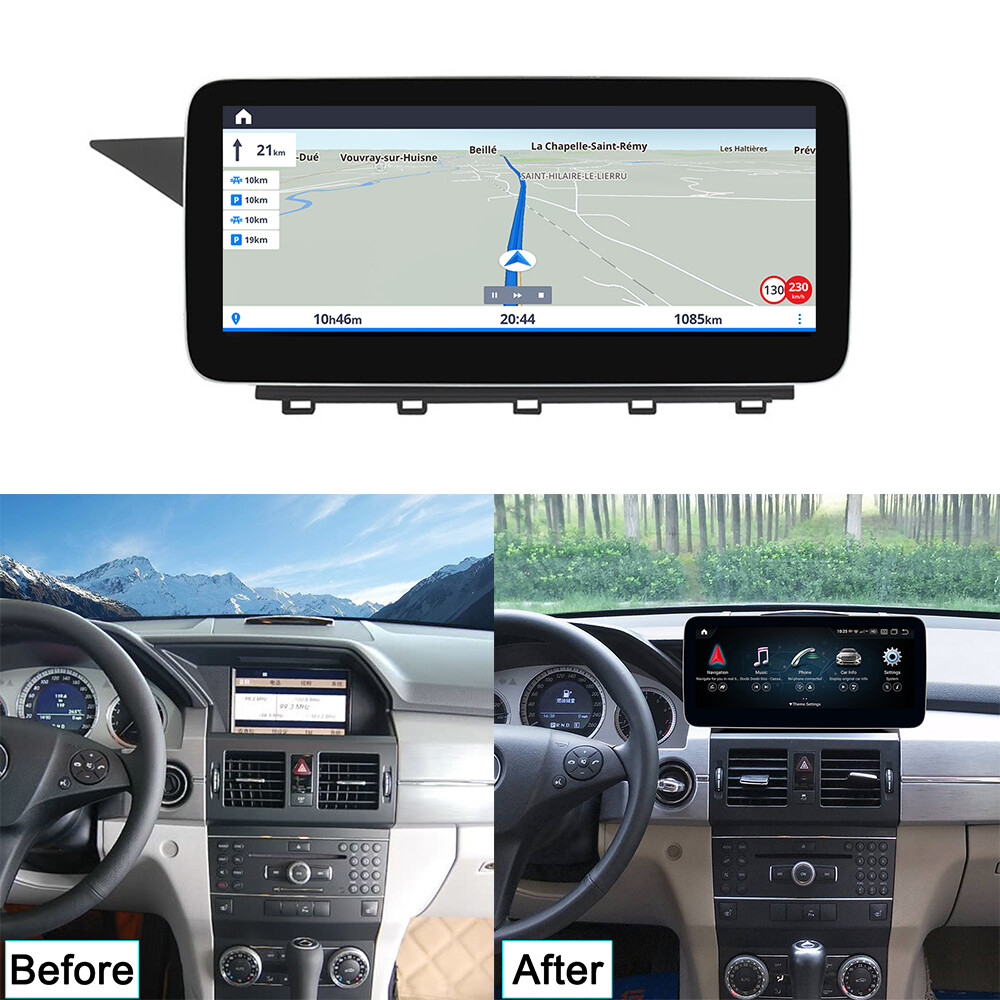 Car Multimedia Wireless Android AUTO CarPlay For Mercedes Benz GLK X204 2009- BT