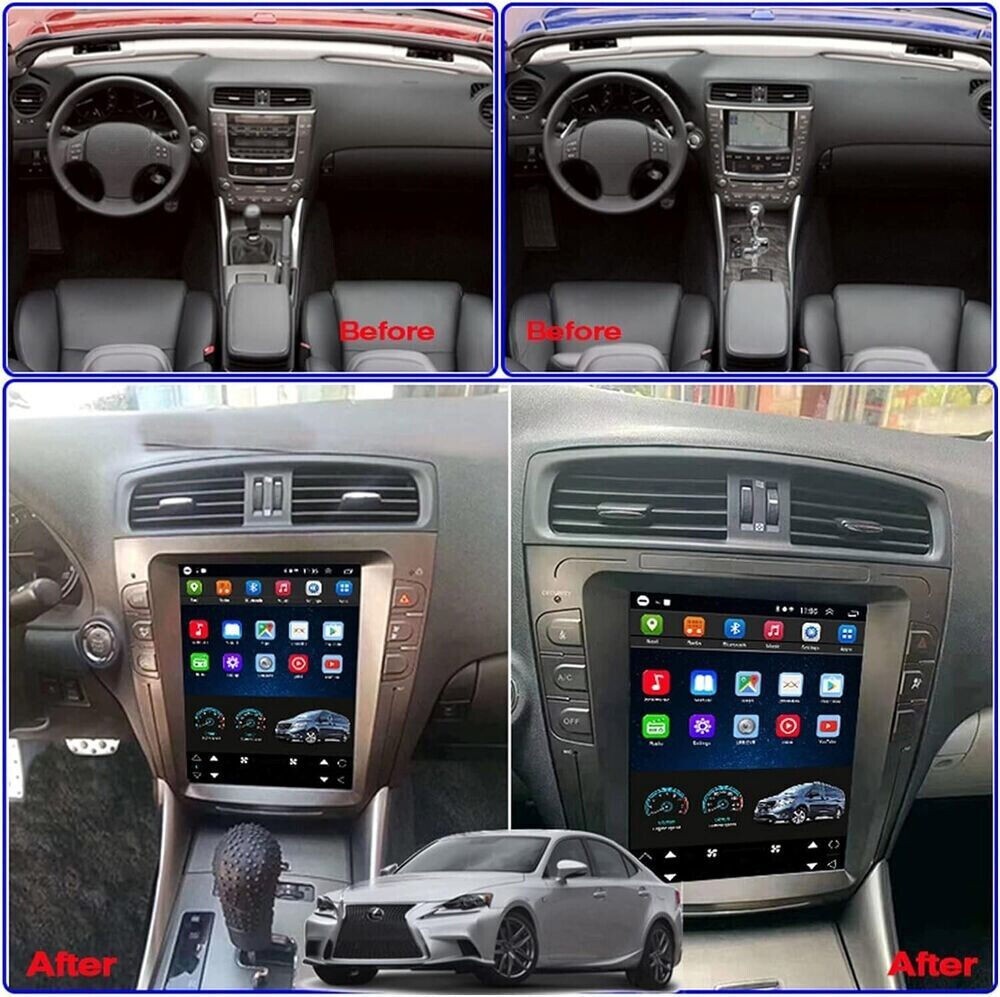10.4″ Tesla Style Car Stereo Radio Carplay GPS Player For 06-12 Lexus IS250/350