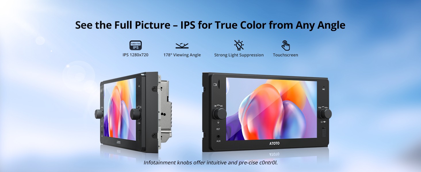 7″ Double DIN Car Stereo for Toyota Wireless CarPlay/Android Auto DSP WiFi 2+32G