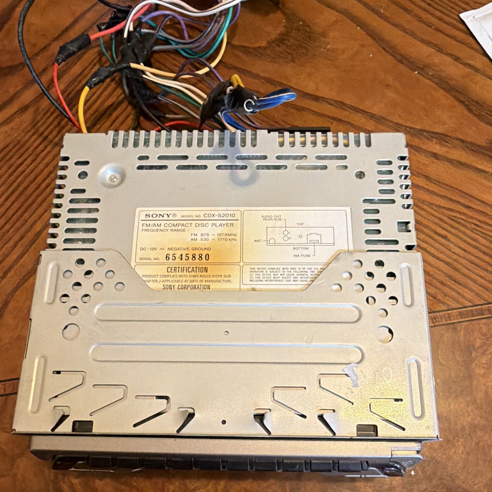 Sony Xplod Cdx-s2010 Am Fm CD Player Vintage Y2K Car Stereo Radio
