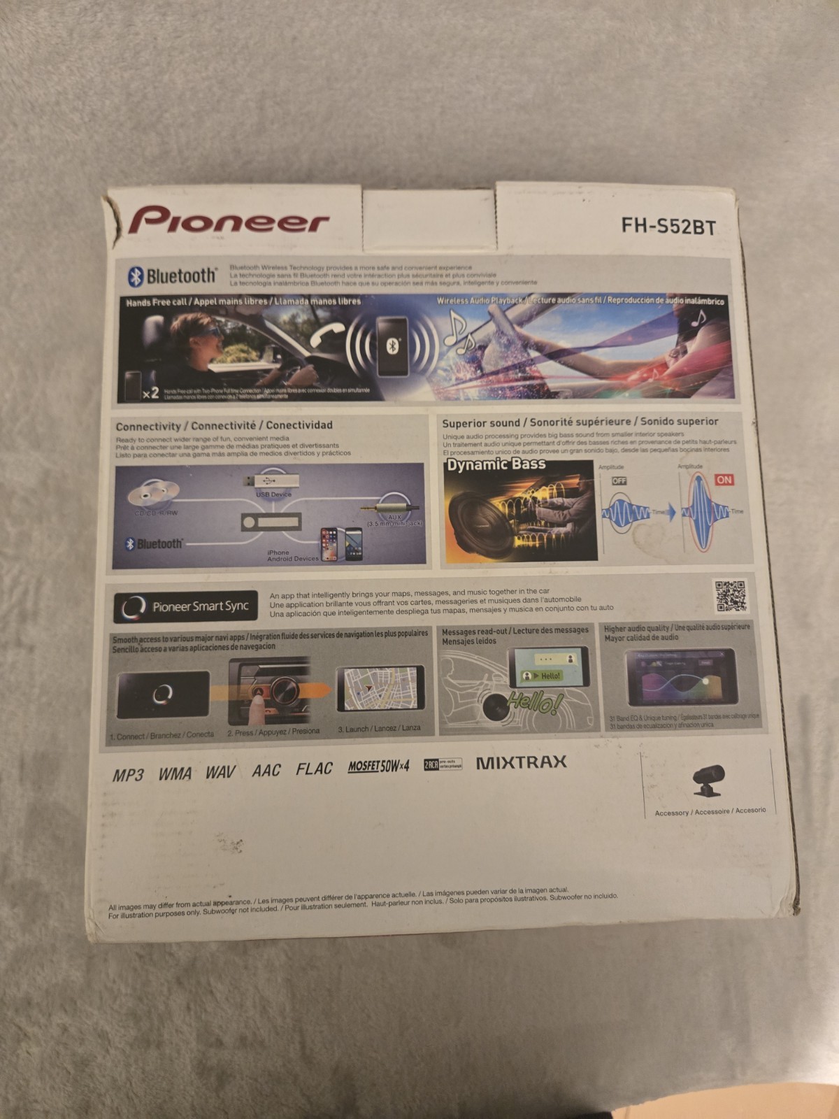 Pioneer CD RDS Receiver/ Autoradio CD RDS FH-S52BT Slightly USED