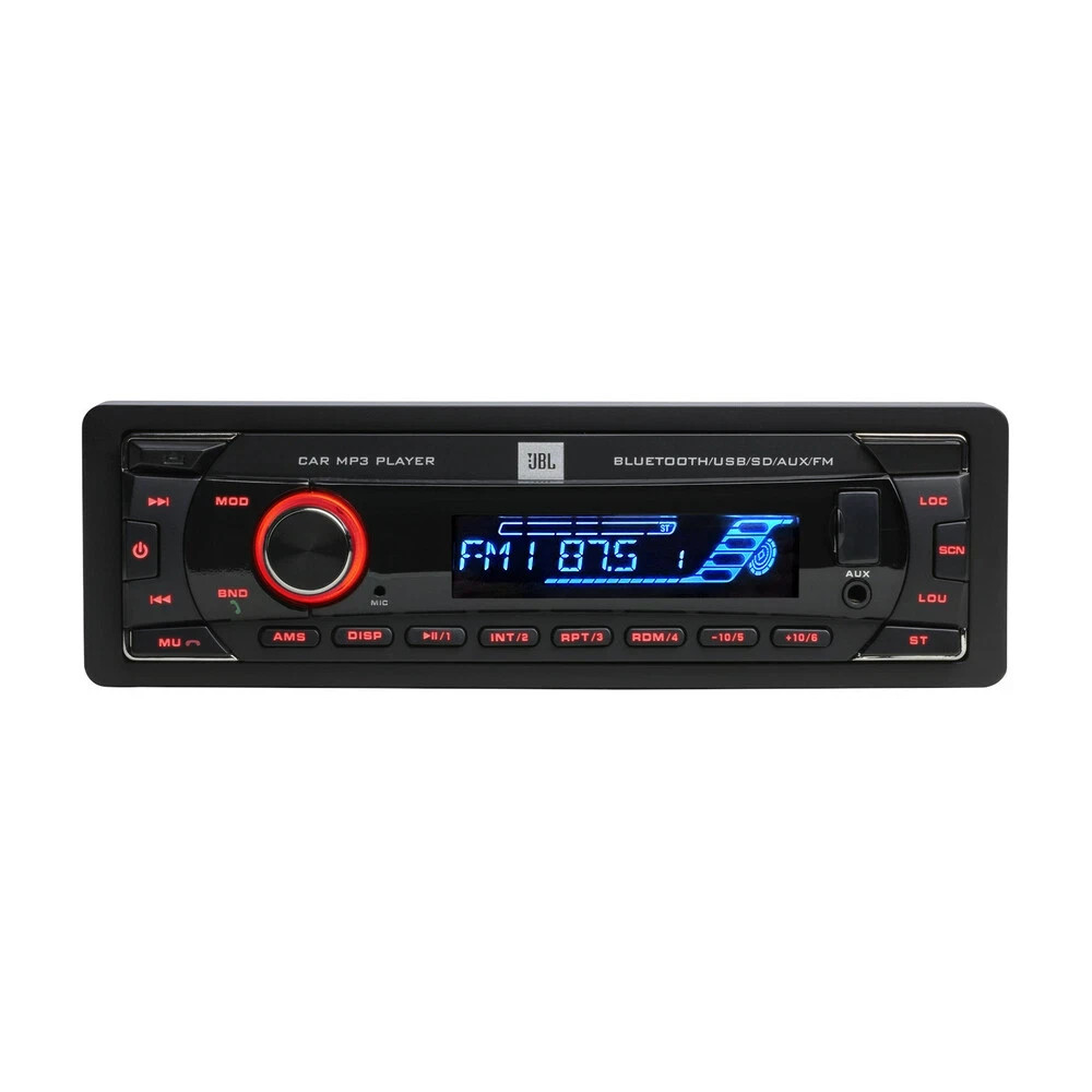 JBL Celebrity 100 Single-Din Bluetooth Car MP3 Player Black with Detachable Face