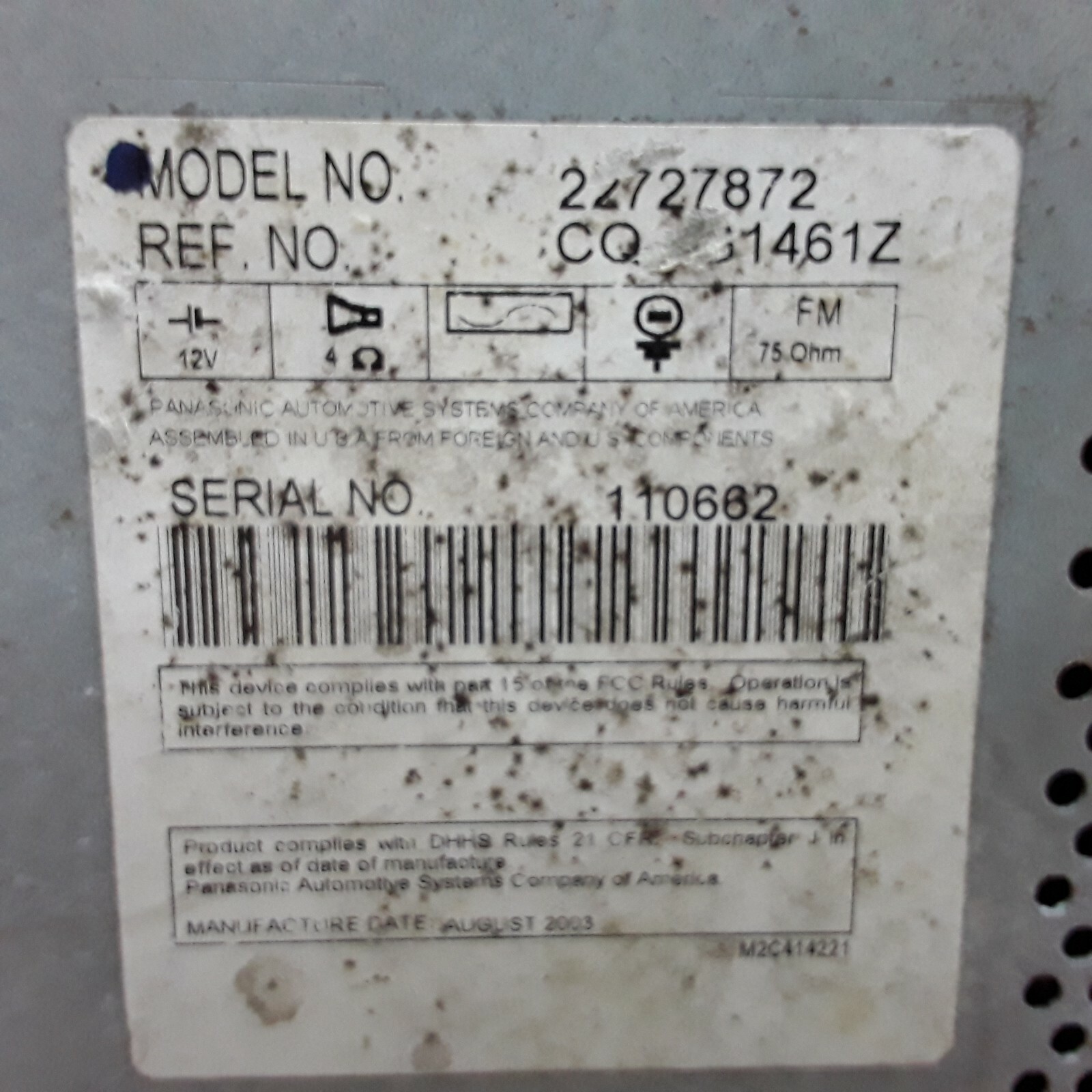 04 2004 Saturn Ion AM FM CD MP3 radio receiver OEM 22727872