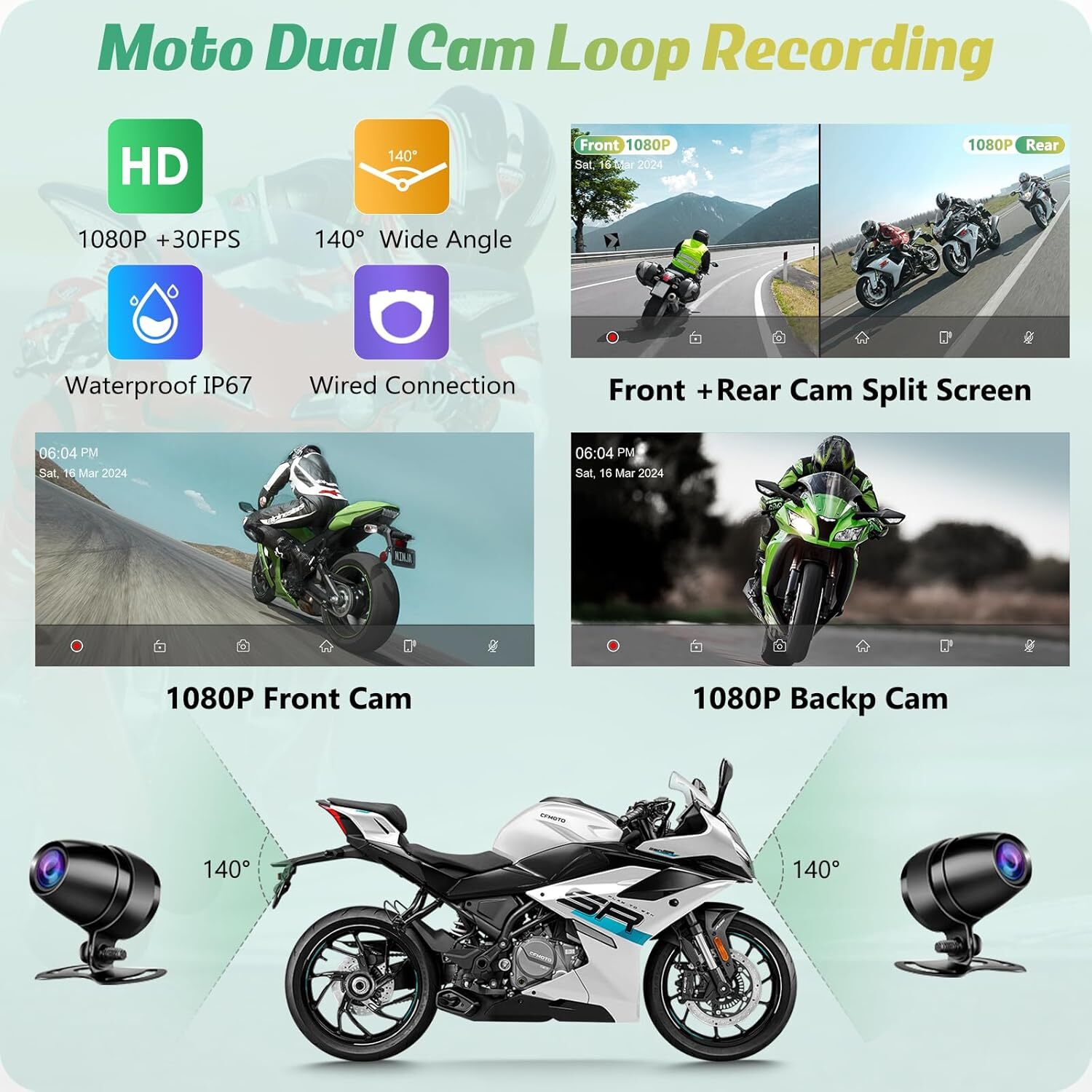 Carpuride W603D Motor Stereos Apple Carplay Android Auto Navigation Waterproof