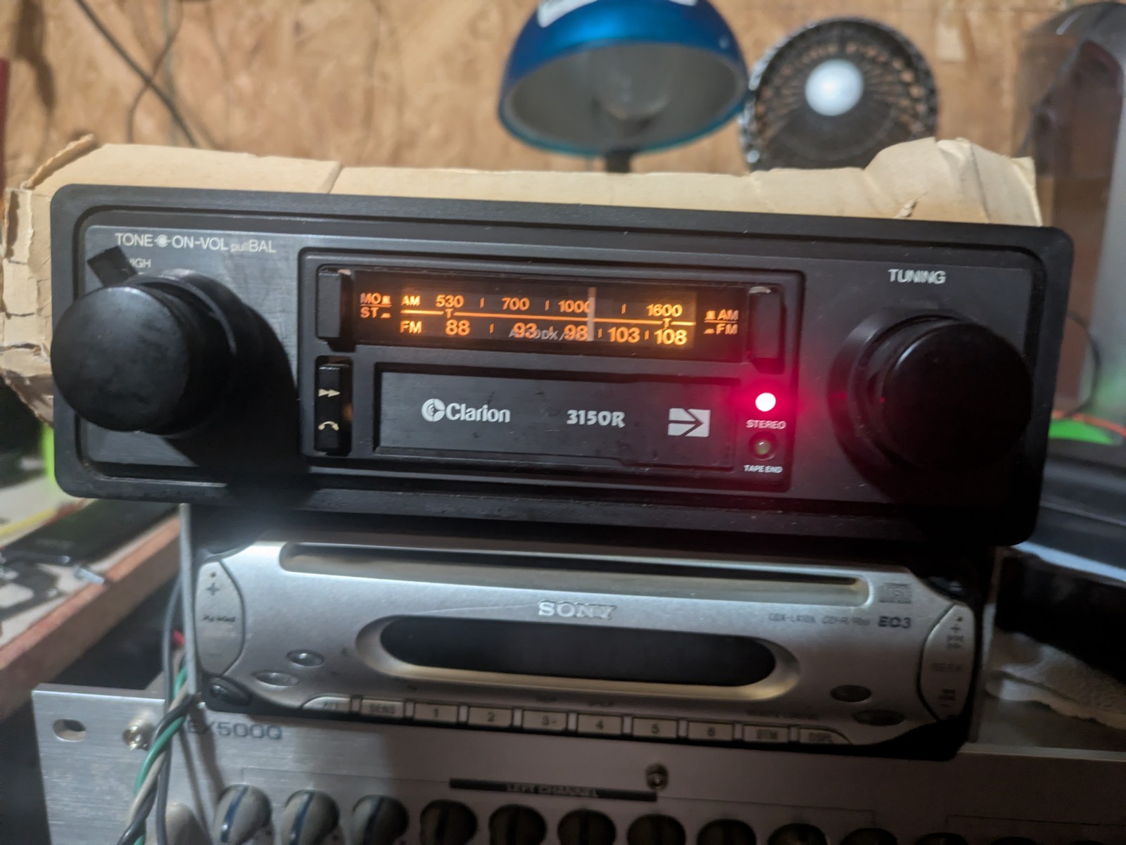 VTG Clarion Cassette Car Stereo Bluetooth Audio 🔵 Import Mini Mount Shaft Knob