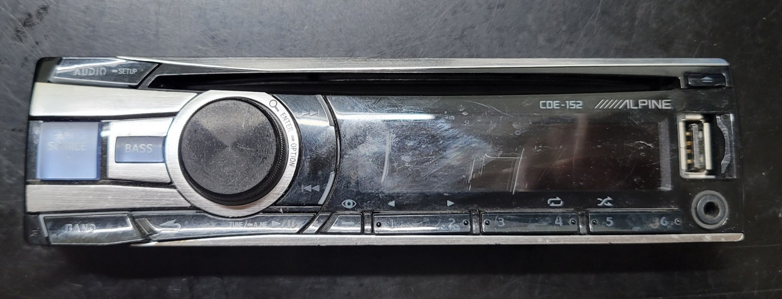 ALPINE CDE-152 Bluetooth Car Audio Stereo in Dash CD Player AUX FACEPLATE ONLY