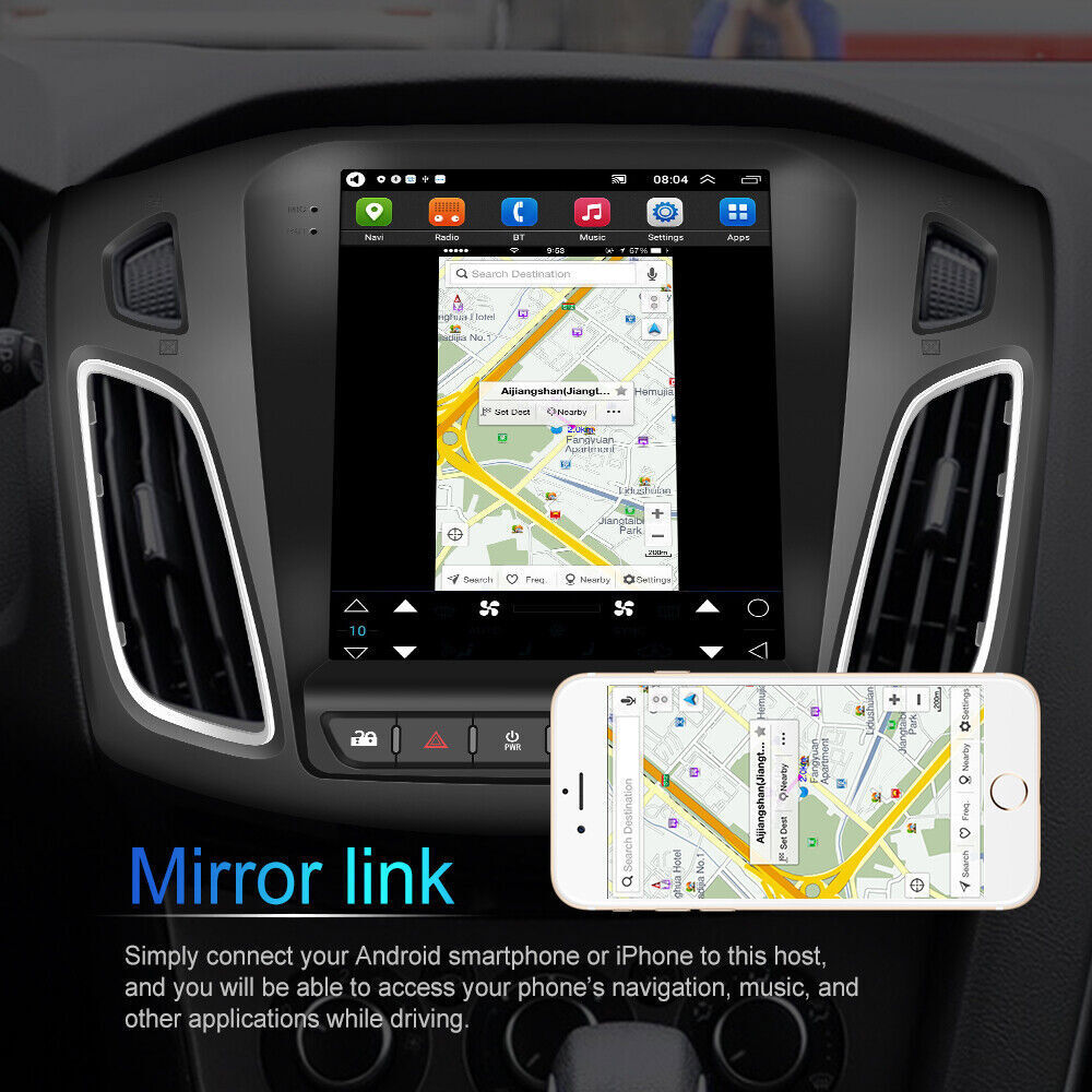 For Ford Focus 2012-2018 Android 12 CarPlay 9.7″ Radio Stereo Car GPS Navi WiFi