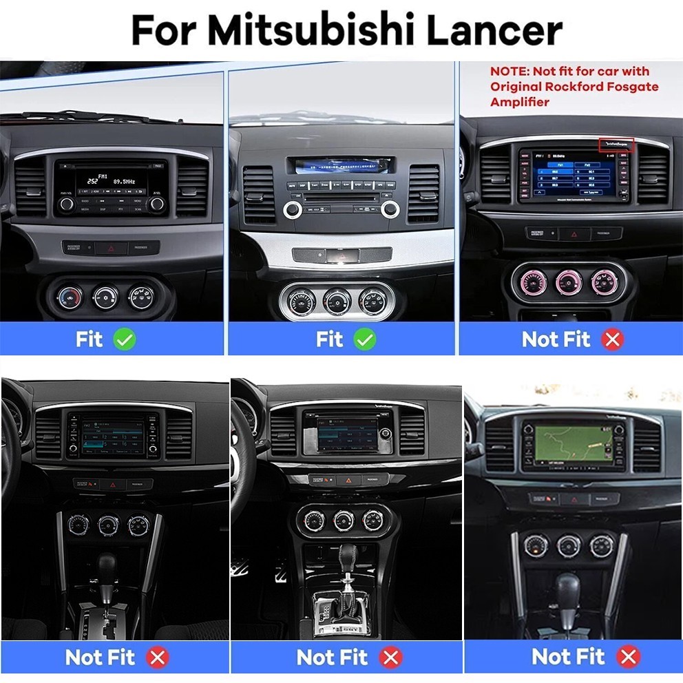 Car Radio Stereo Carplay For 2008-2013 Mitsubishi Lancer 2+64G 10in Stereo FM