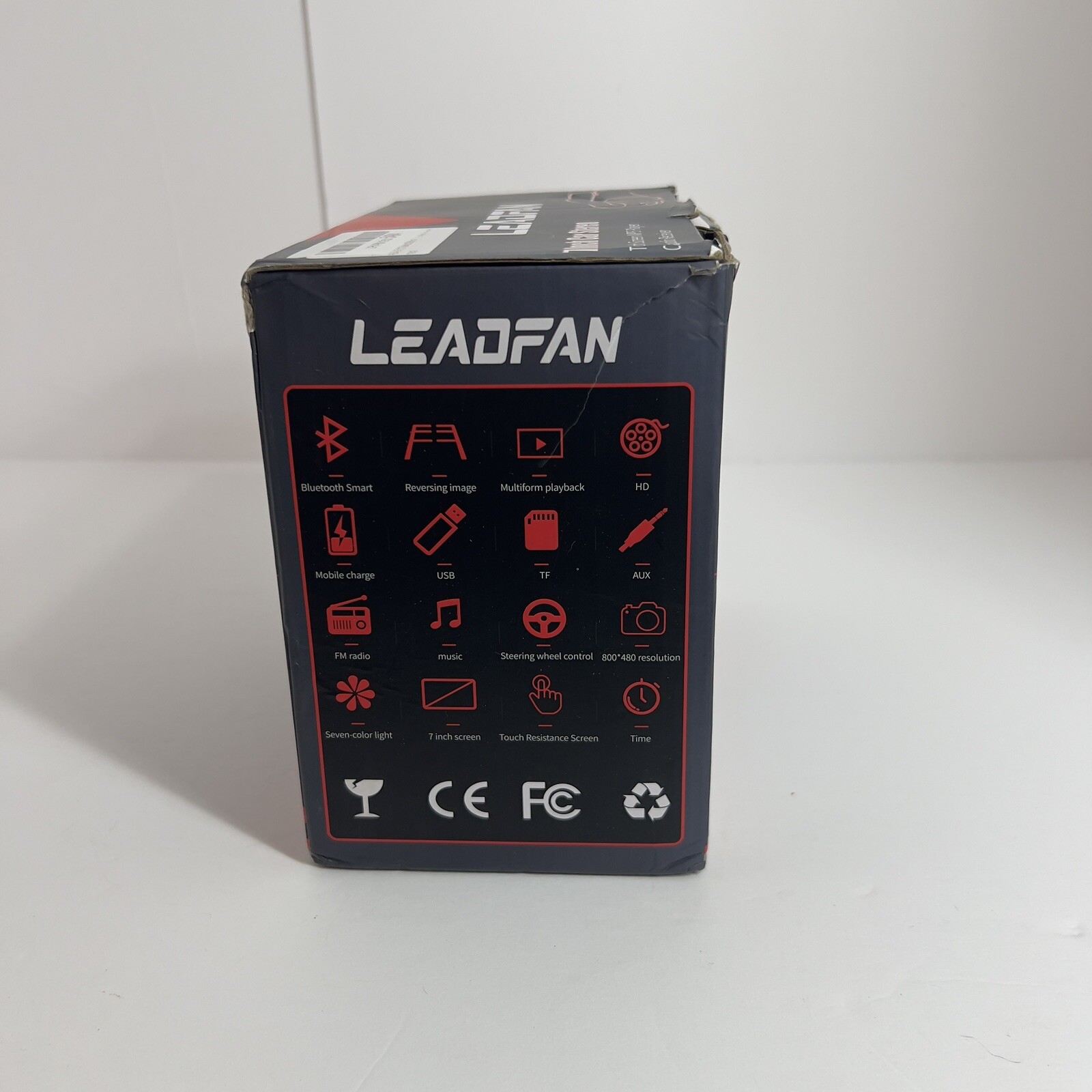 Leadfan Black 7” Car Stereo Touch Screen MP5 Player Car Audio Receiver Open Box