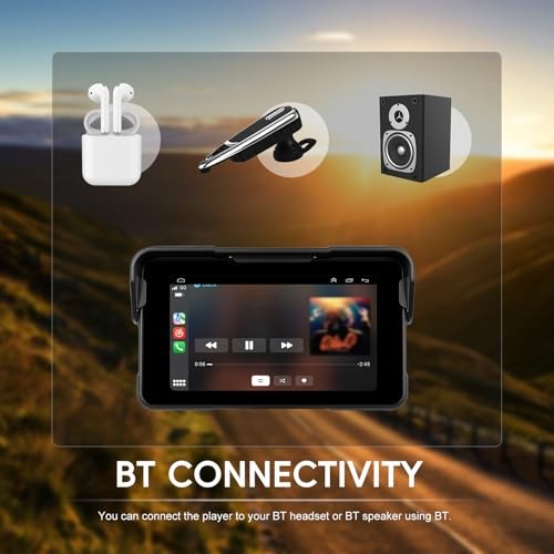 Removable Motorcycle CarPlay & Android Auto Screen, Wireless Apple Car Play