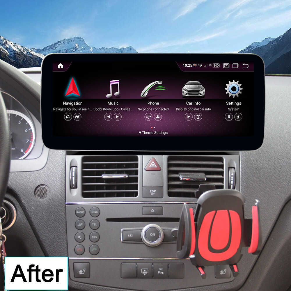 For Benz C W204 2007-2011 Android 13 Car Stereo Radio GPS Navi Touch Screen 64G