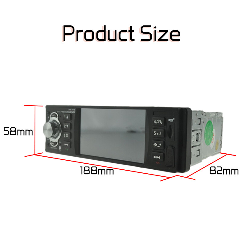 1 Din 4.1″ Car MP5 Player Touch Screen Car Stereo Radio Bluetooth RDS FM AM CAM