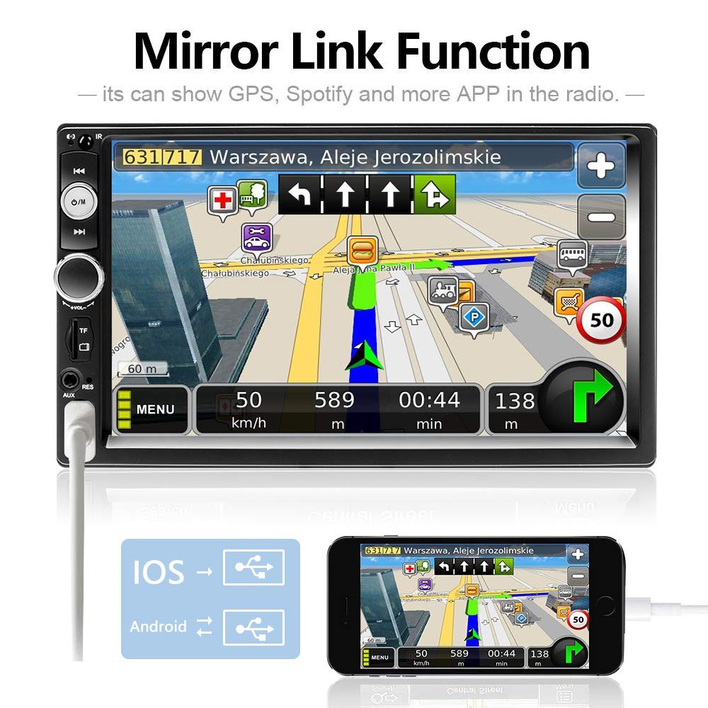 Radio De Pantalla Tactil Với Soporte De Volante Y Camara De Reversa Pro