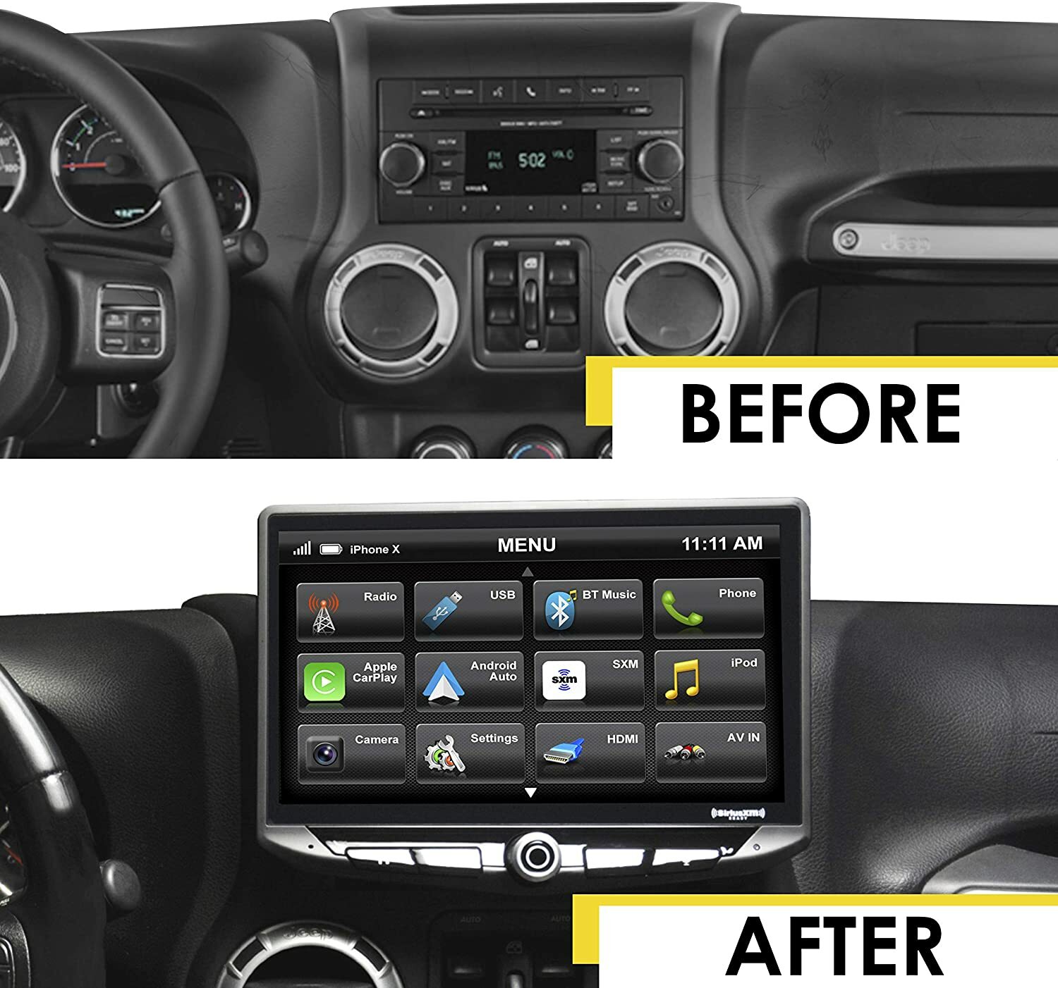 Stinger HEIGH10 UN1810 10” Floating Car Stereo Apple CarPlay Android Auto Radio