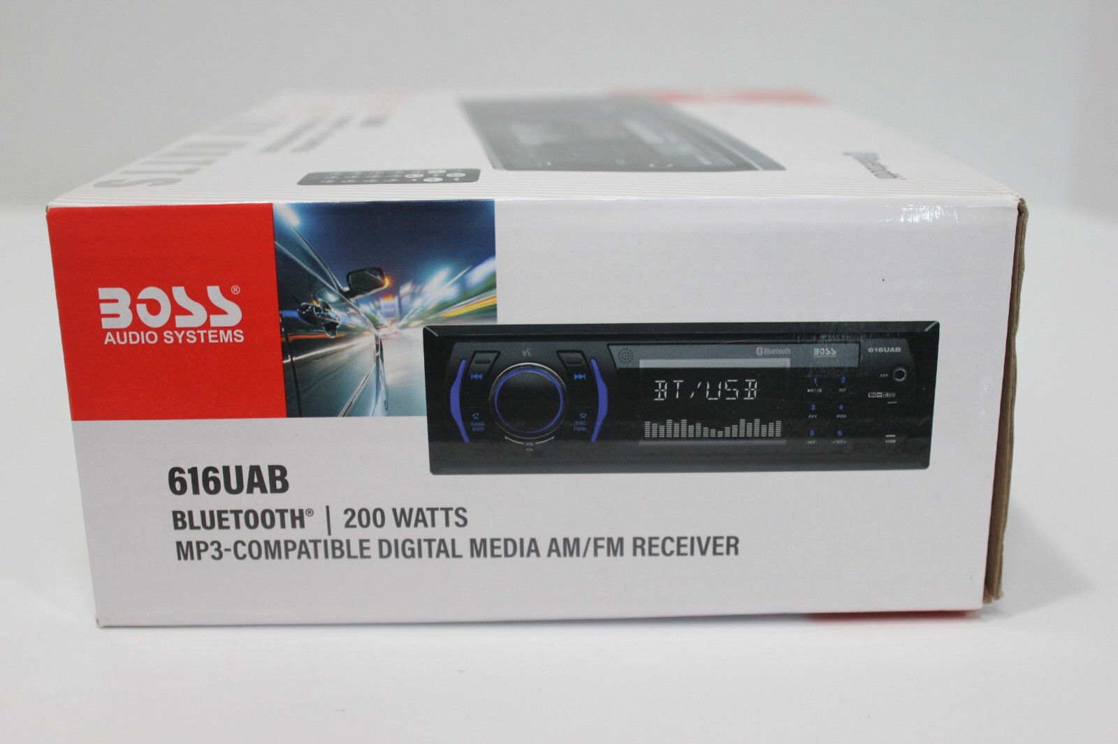 BOSS Audio Systems 616UAB Multimedia Car Stereo – Single Din LCD Bluetooth Radio