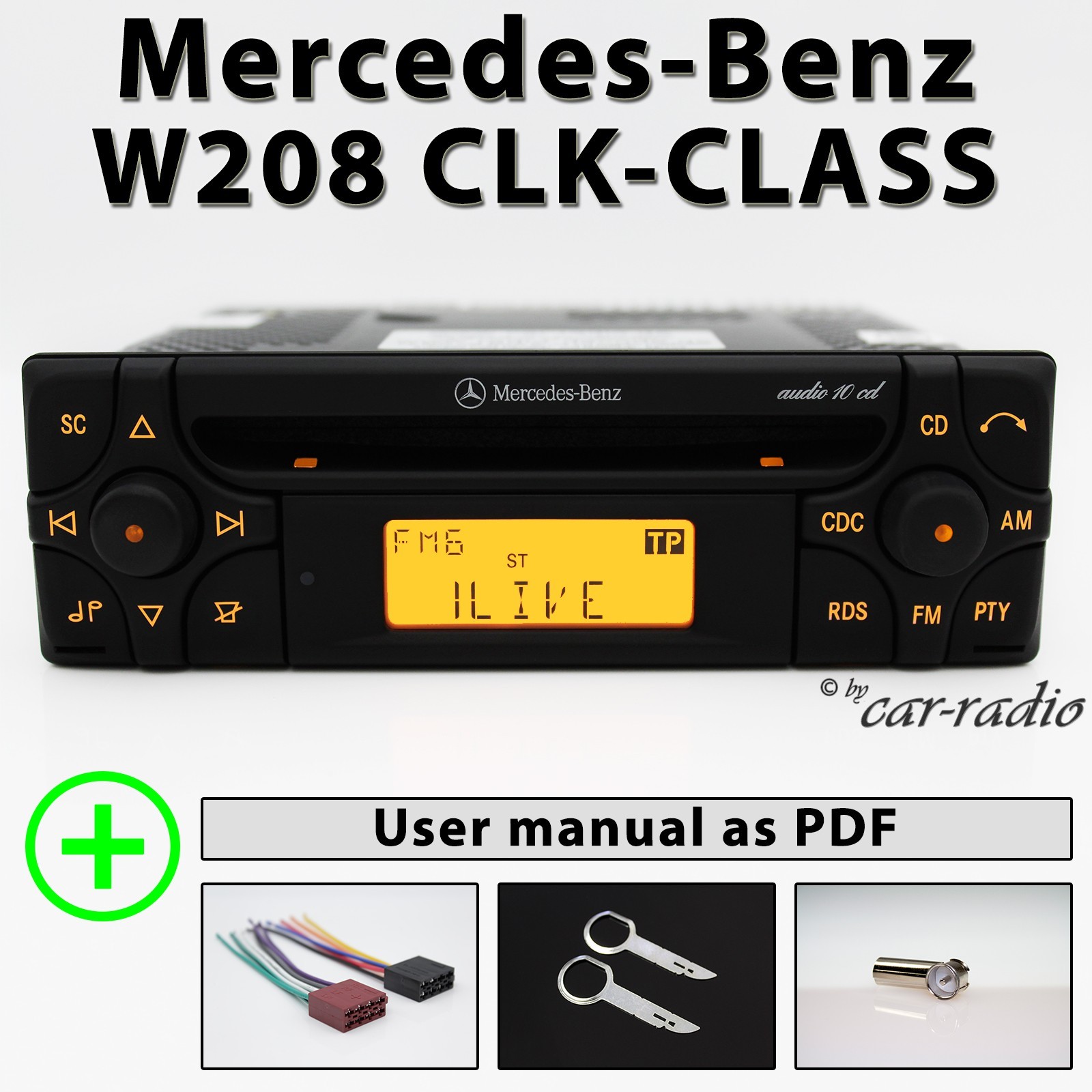 Mercedes W208 Car Stereo Audio 10 CD MF2910 OEM Radio Genuine CLK-Class C208
