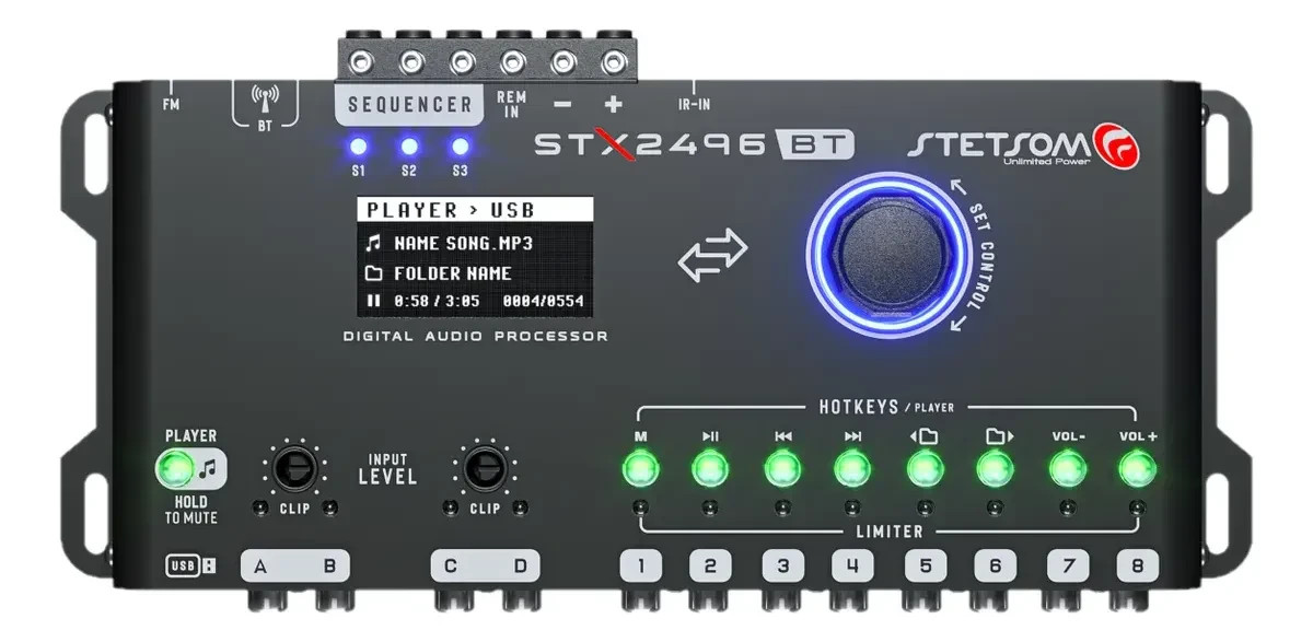 Stetsom Stx2496 BT Processor Launch with App Player