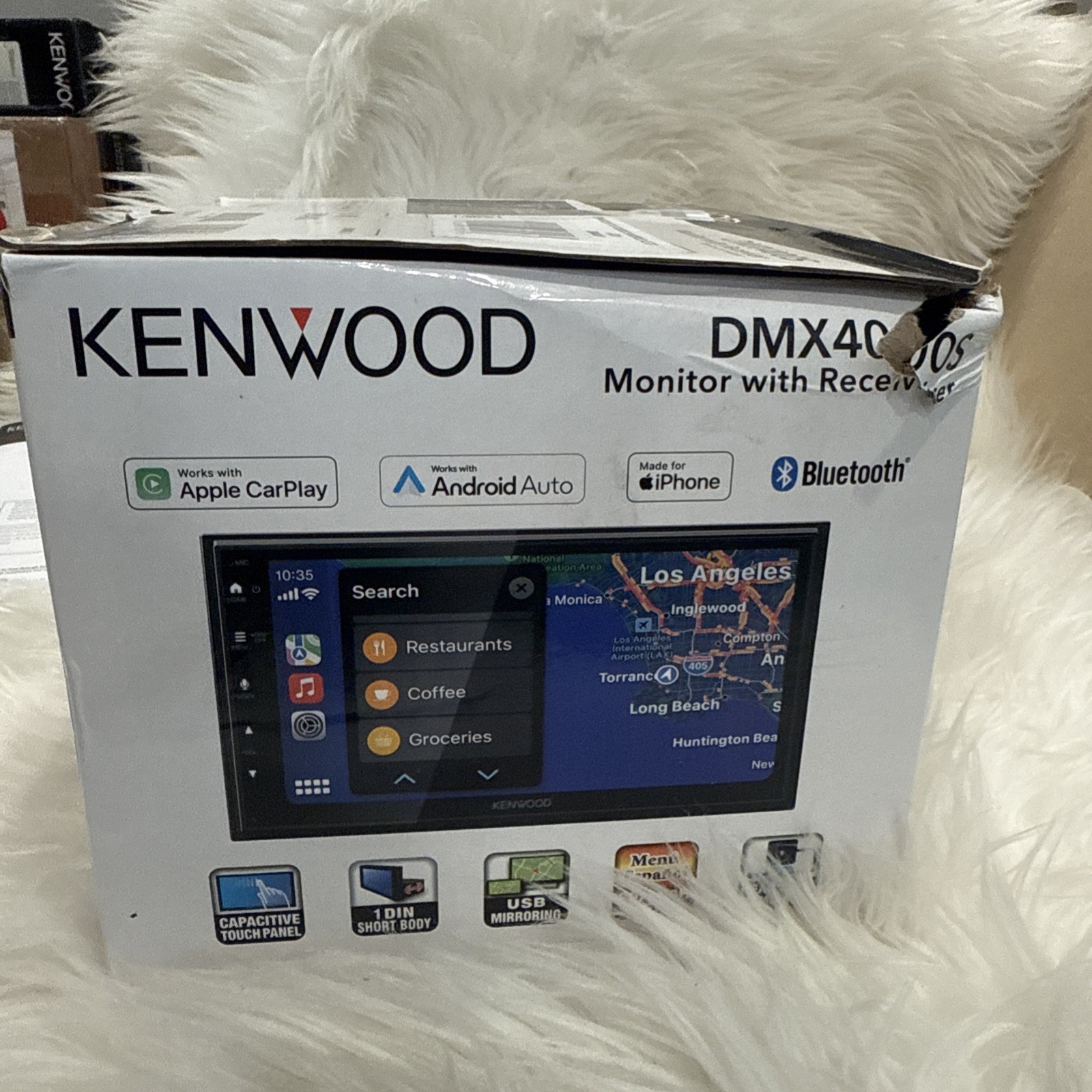 KENWOOD DMX400S Digital Multimedia Receiver 6.8″ Screen w/ Apple CarPlay & Andro