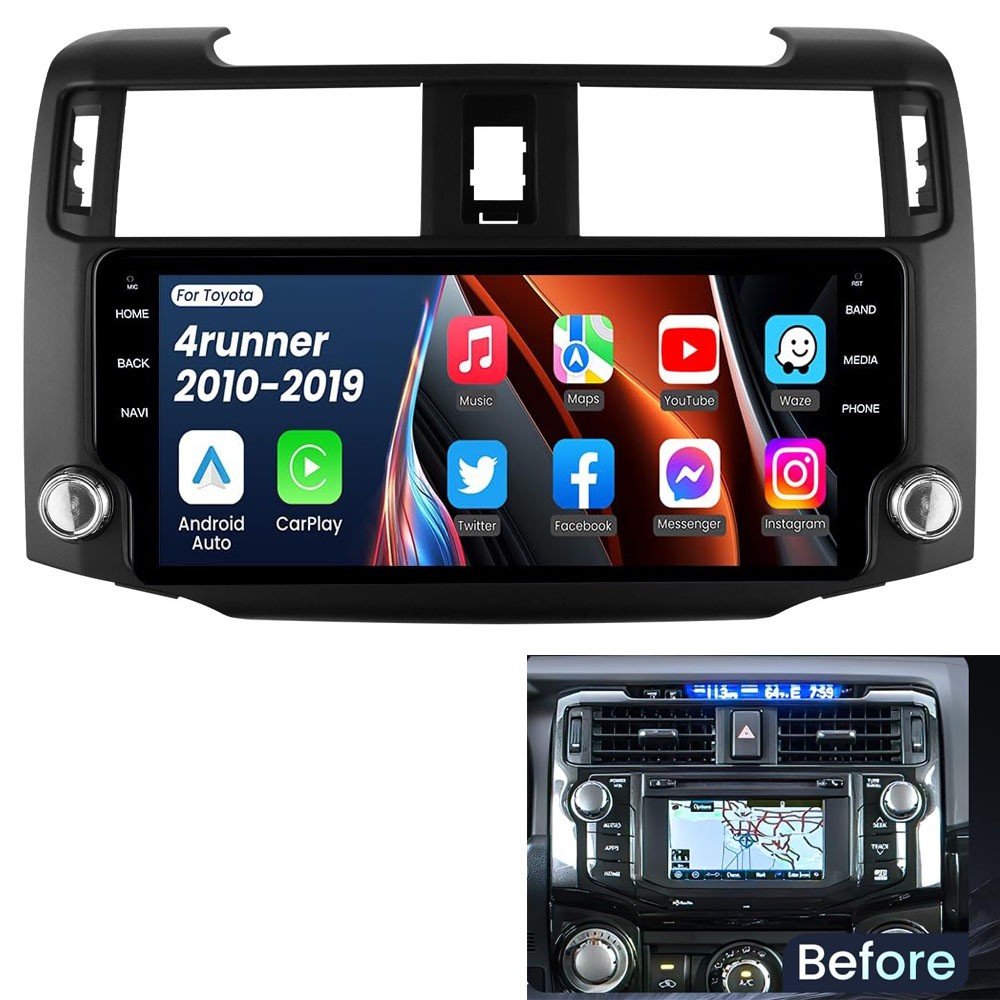 4+64G 8core CarPlay W/apple 10.33″Auto Stereo Radio For Toyota 4runner 2009-2019