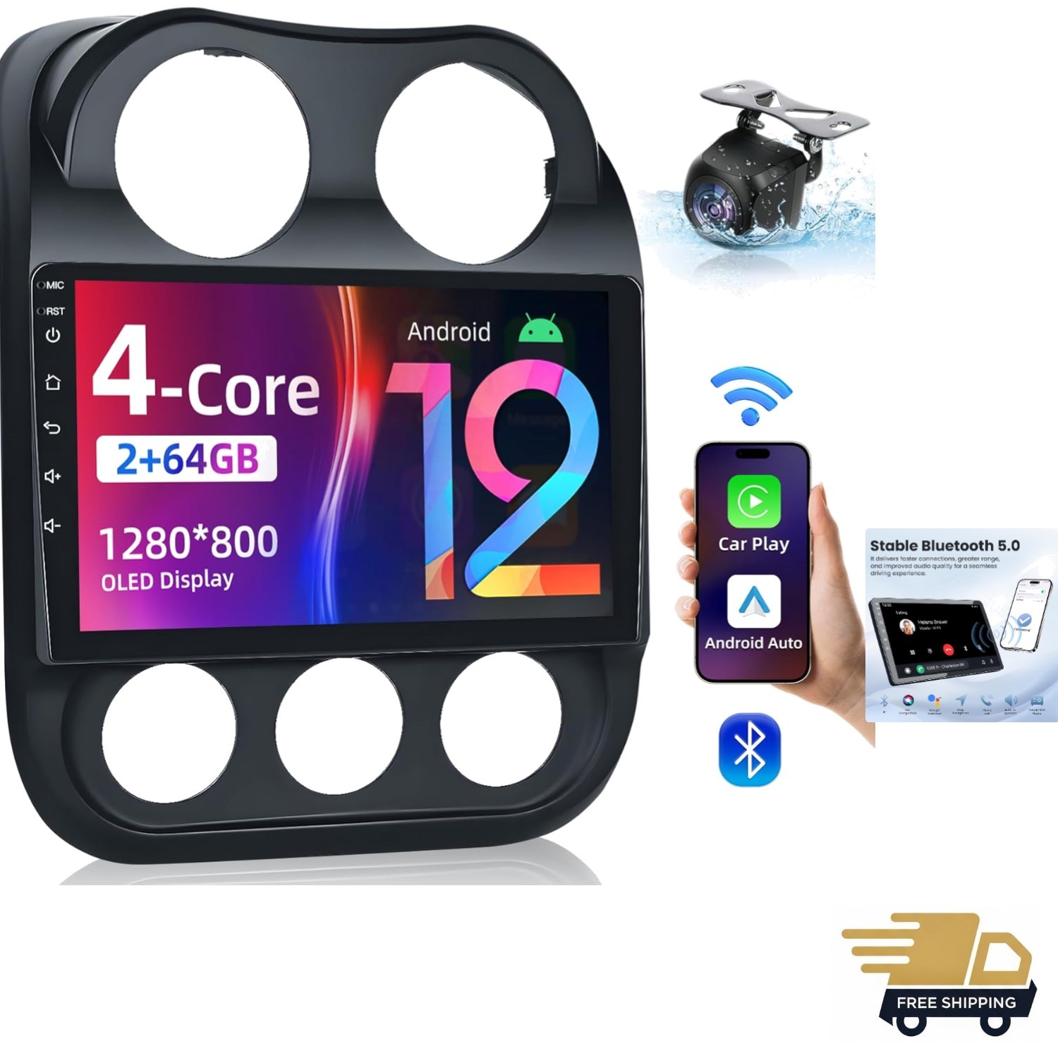 Jeep Patriot & Compass Multimedia Upgrade: 10″ Touch Screen with GPS & Bluetooth