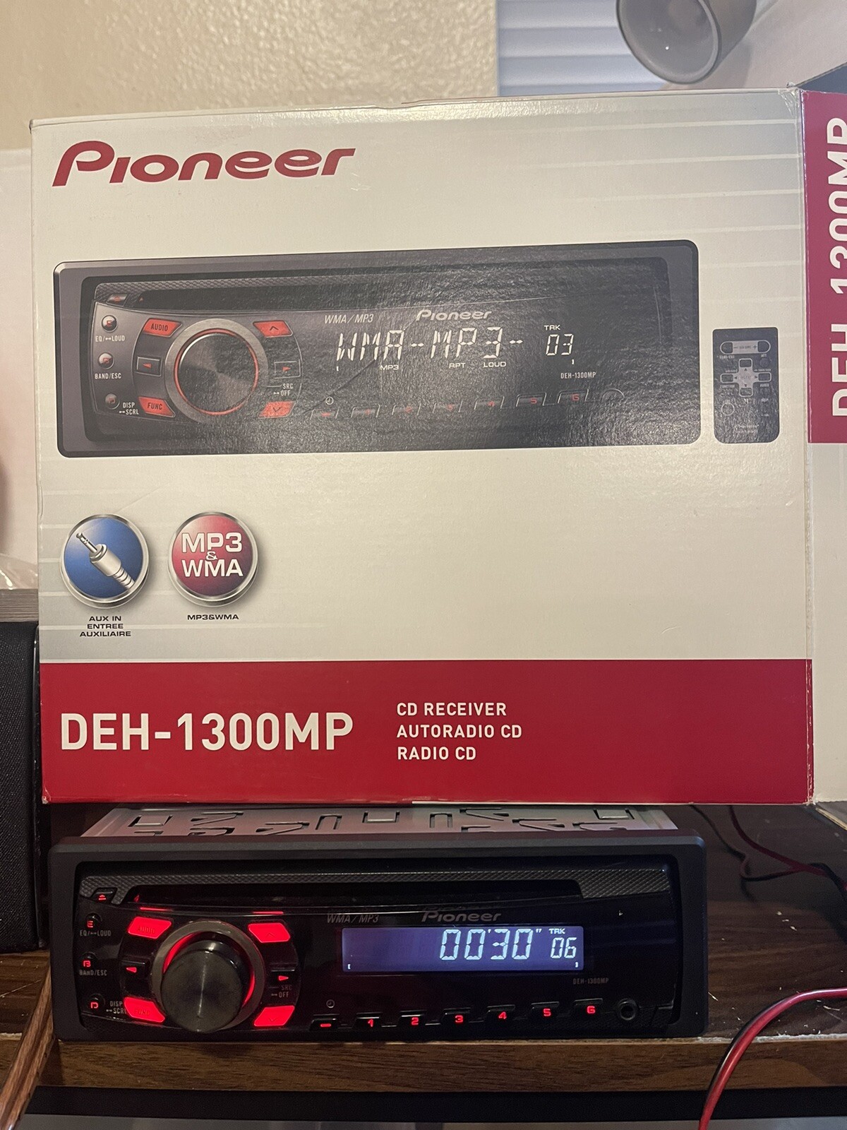 Pioneer DEH-1300MP Car Stereo FM/AM Radio – USED TESTED -NO REMOTE
