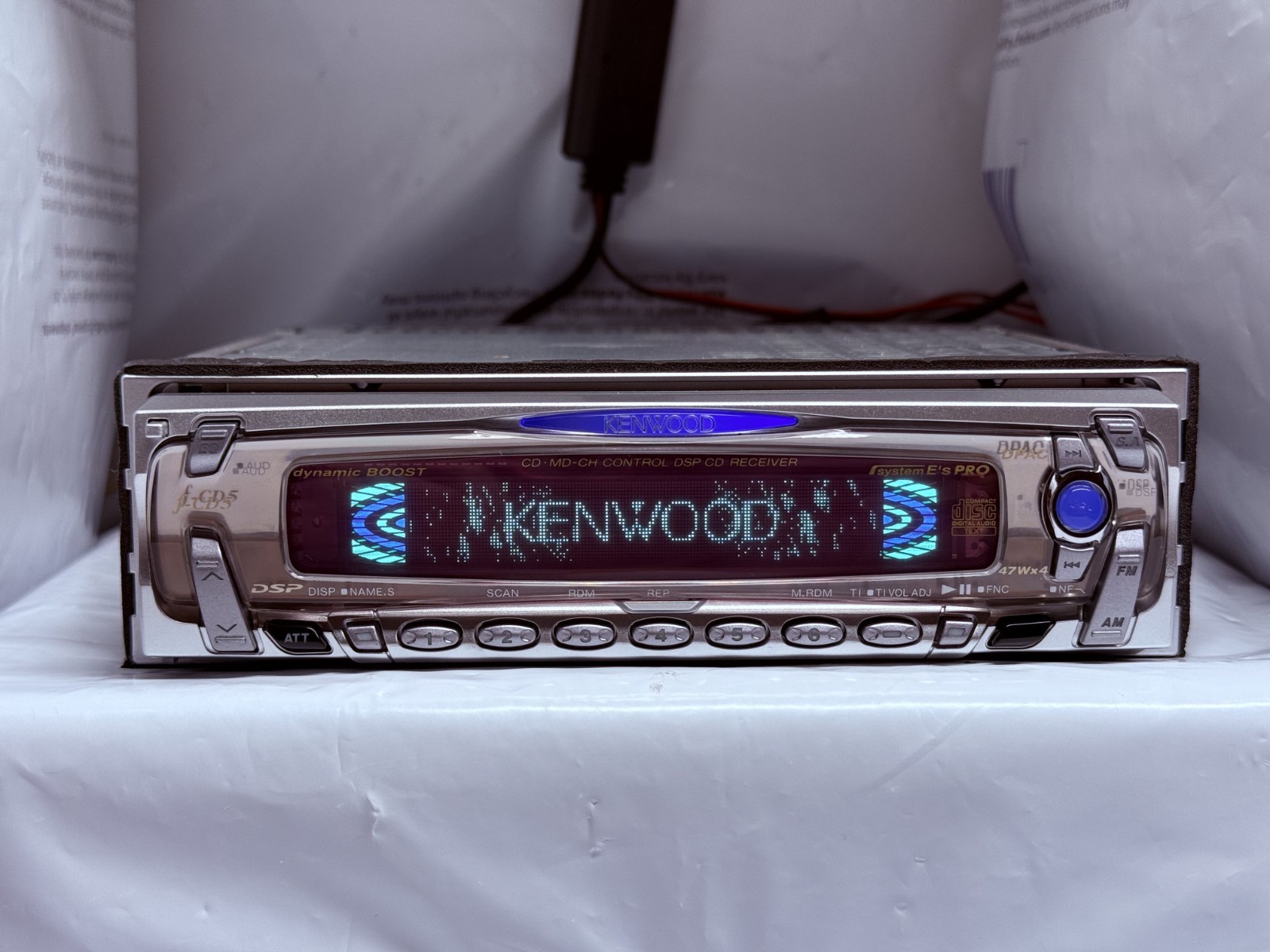Kenwood f-CD5 JDM Car CD Player Receiver Japan w/ External Bluetooth Tested