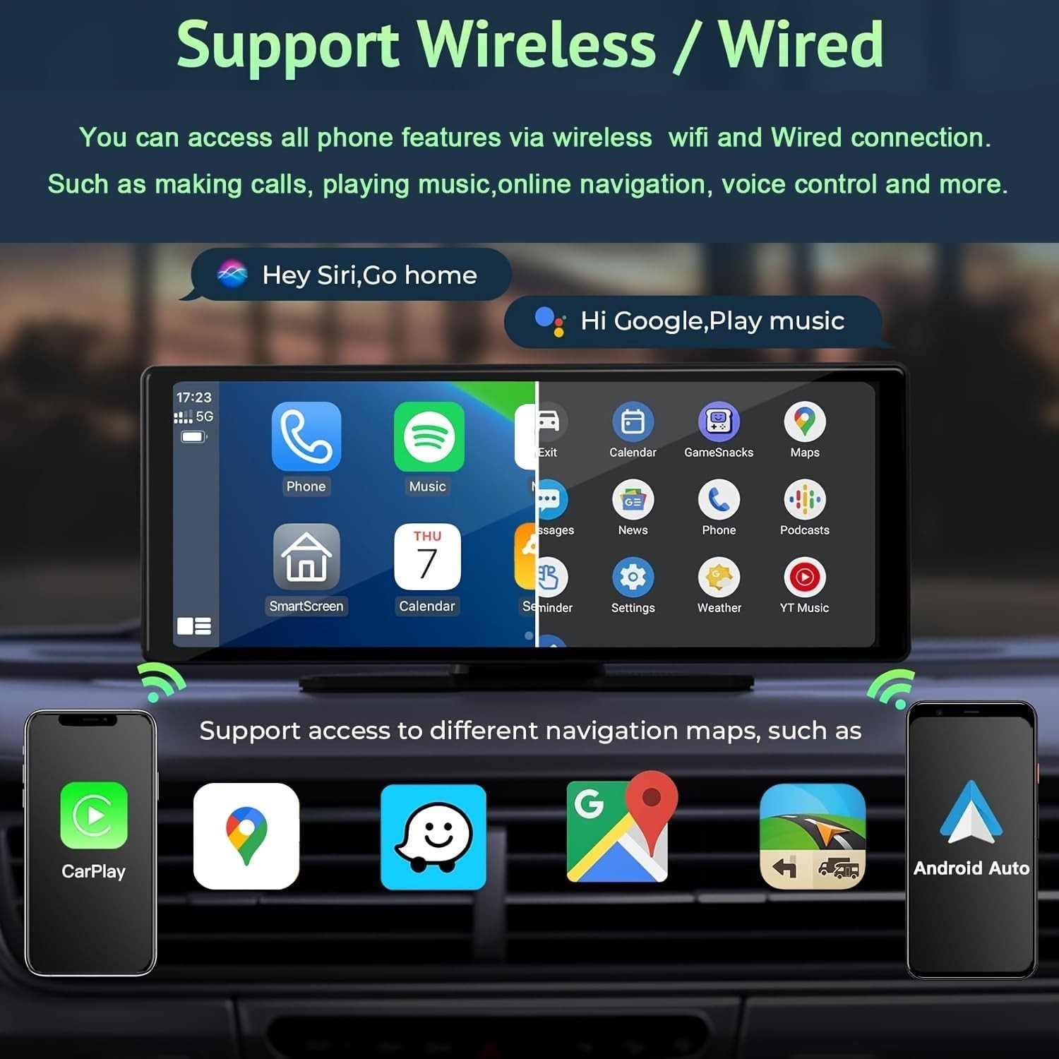10.26” Bluetooth Car Audio Screen with Mirror Link & Enhanced Sound Options