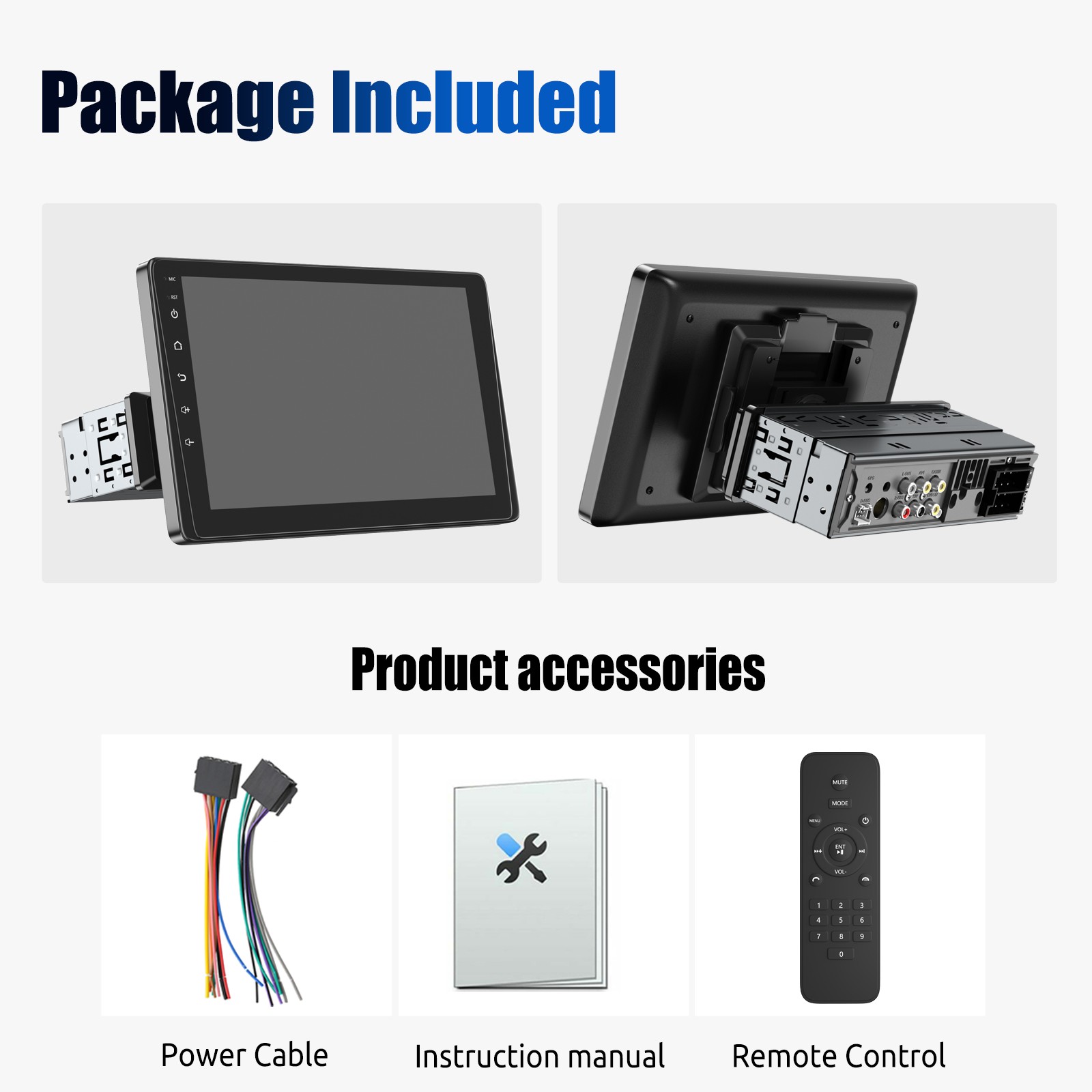 9″ Wireless Apple CarPlay Car Stereo Radio Android Auto Touch Screen Single DIN