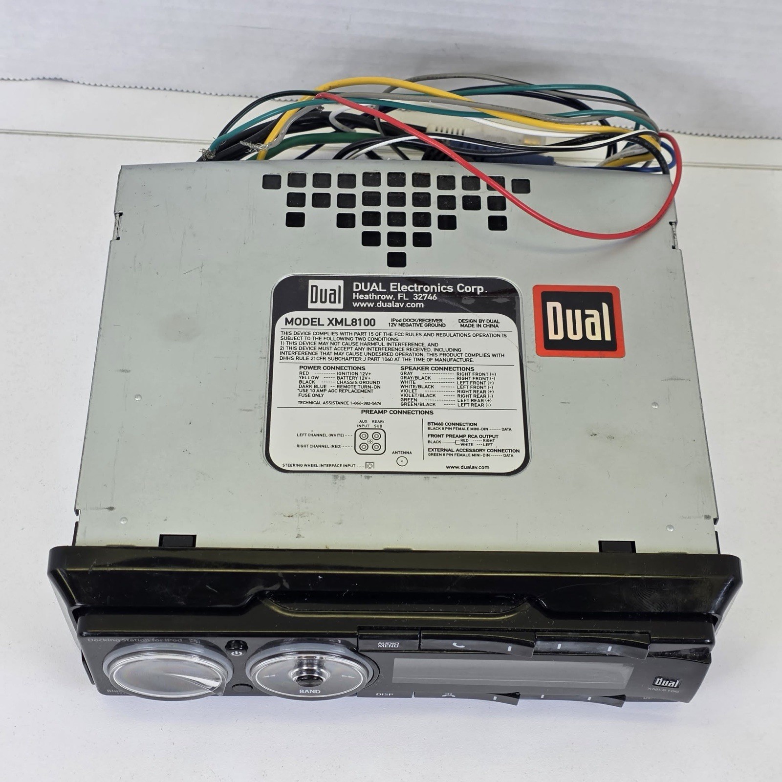 Dual Electronics XML8100 Mechless Car Stereo Receiver with Remote