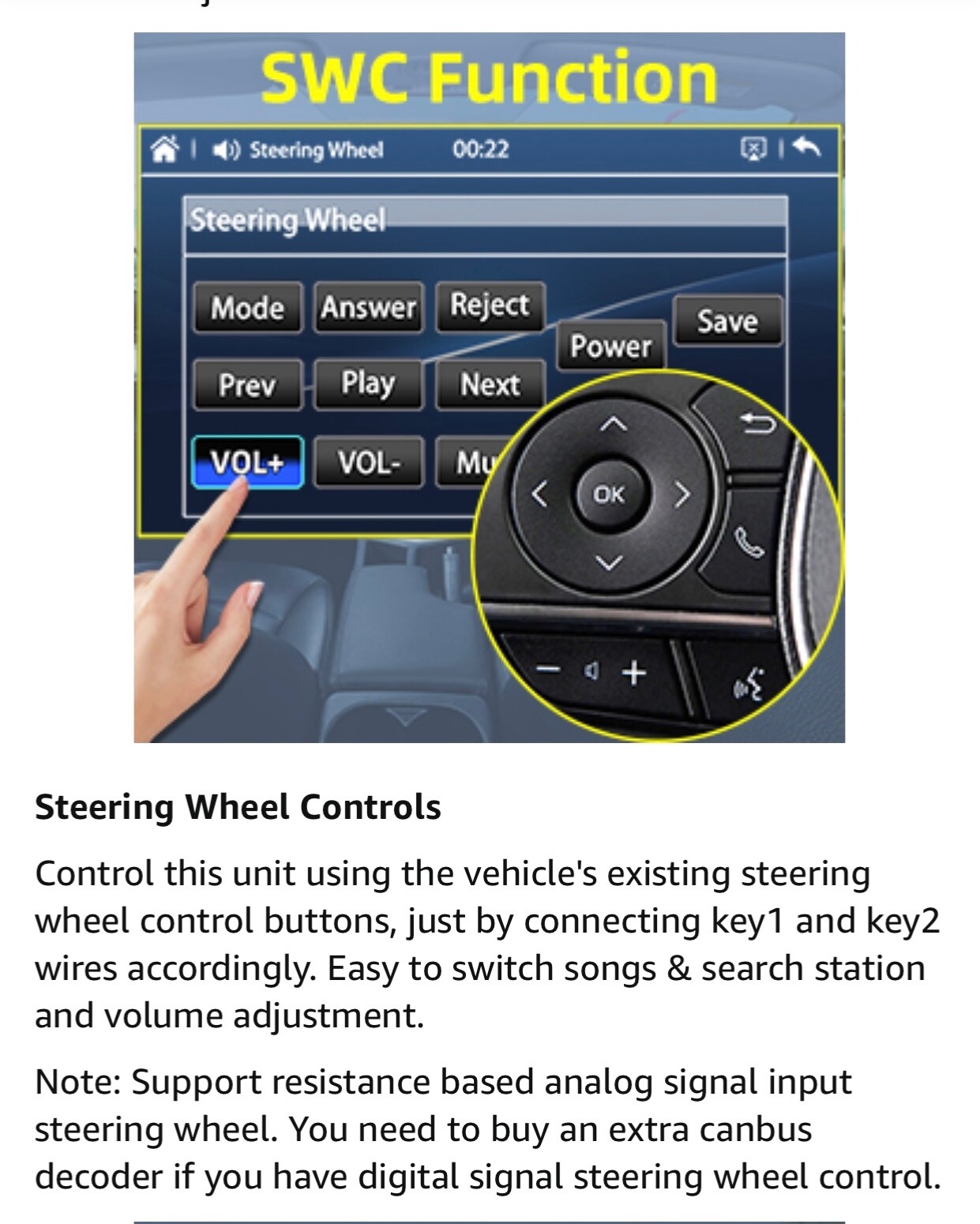 Double DIN CarPlay Multimedia Player, 7″ HD Capacitive Touchscreen, Car Stereo w