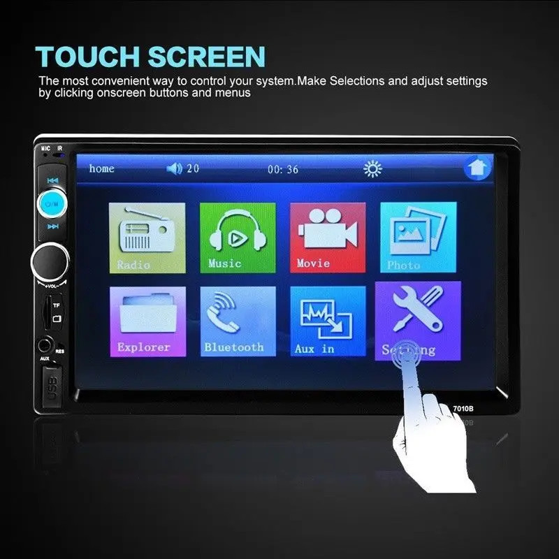 New 2Din car radio car stereo 7″ touch screen MP5 player FM mirror link player,