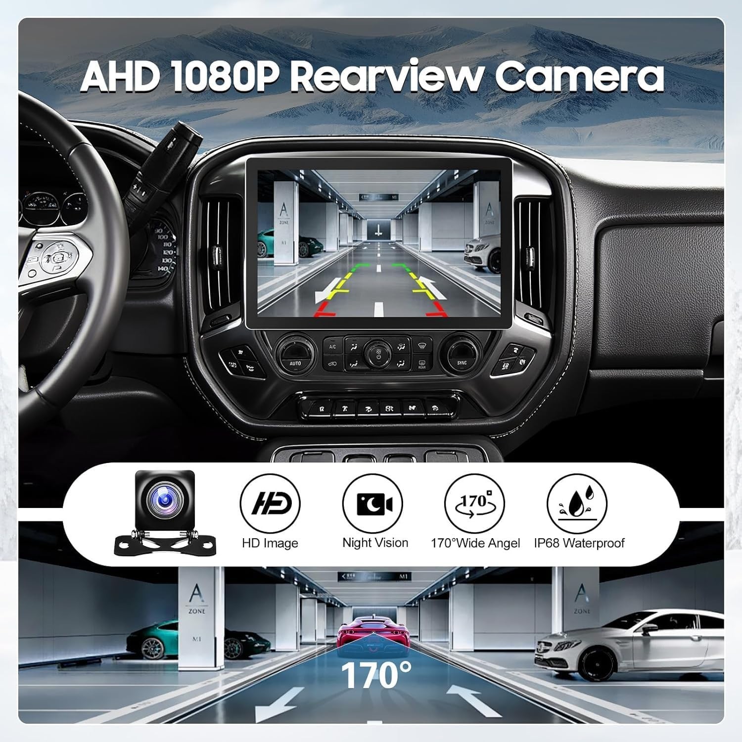 13.1′ Car Stereo Radio Upgrade for 14-18 Chevy Silverado and GMC Sierra 2+32GB