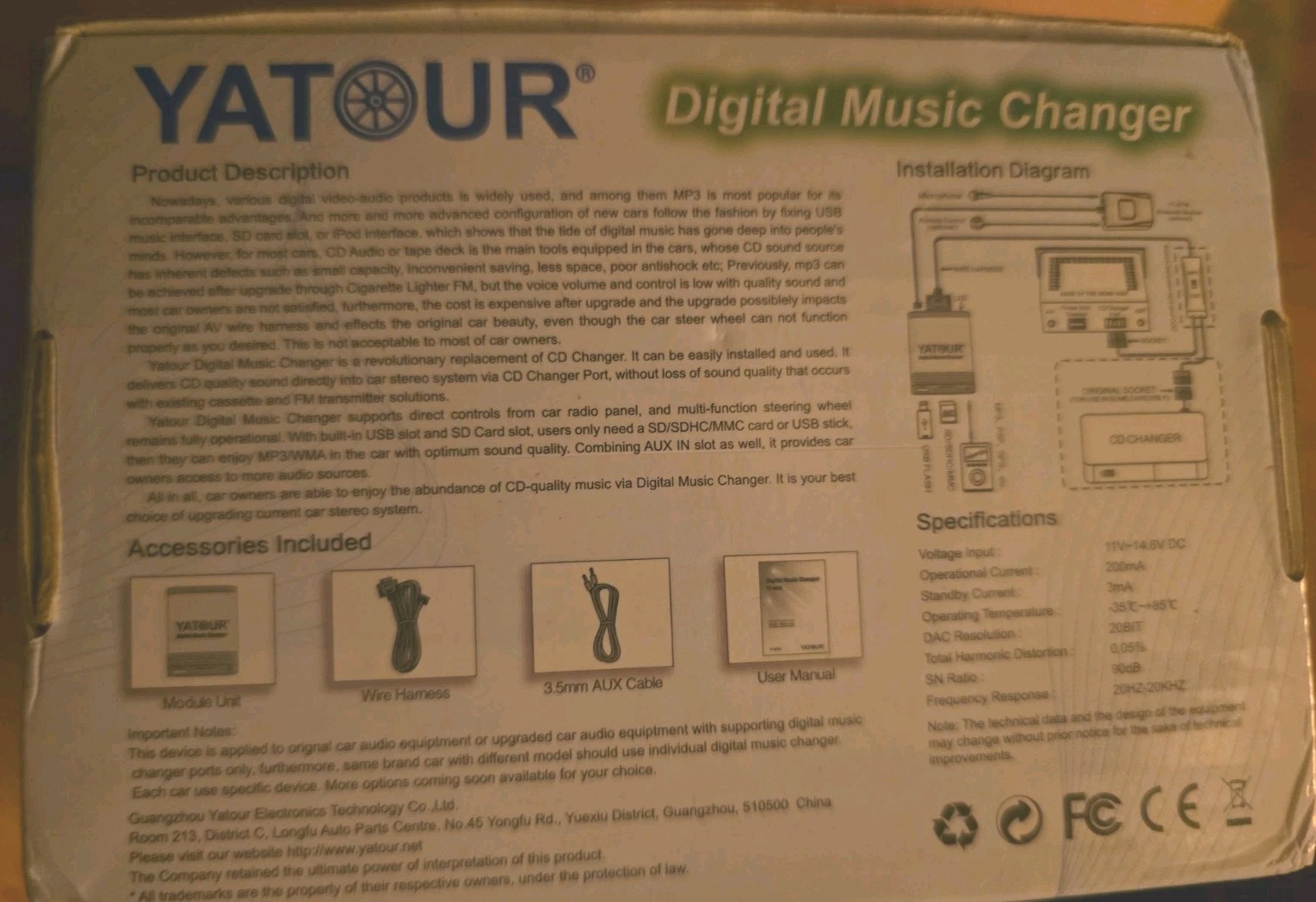 Yatour M06 Digital Music Changer For Alpine AI-NET IDA/TDA/CDA-78XX Series Radio