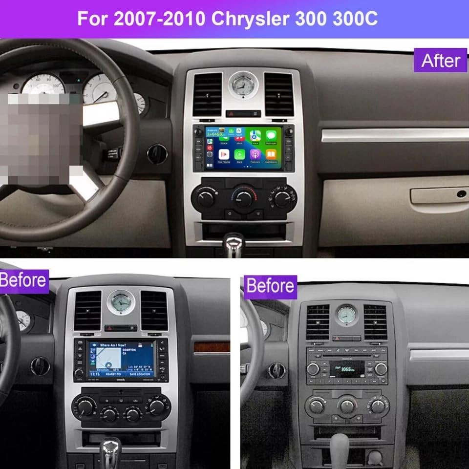 7 inch Touchscreen Car Stereo for Dodge Chrysler 300 300C 2007-2011, Android …