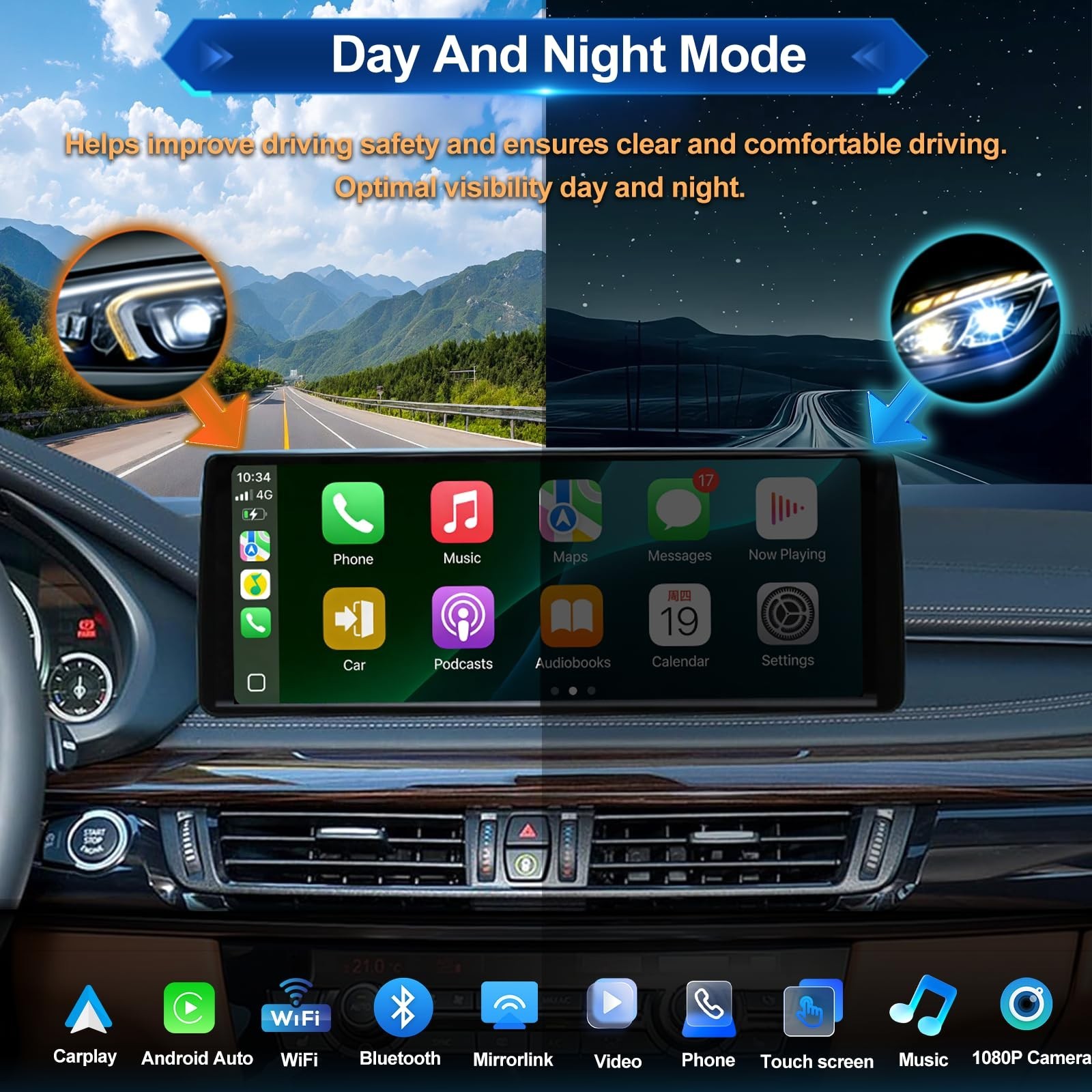 12.3″ Car Stereo Carplay for BMW X5/6 2014-2016 F15 F16 NBT, Ultra-Thin 2400 …
