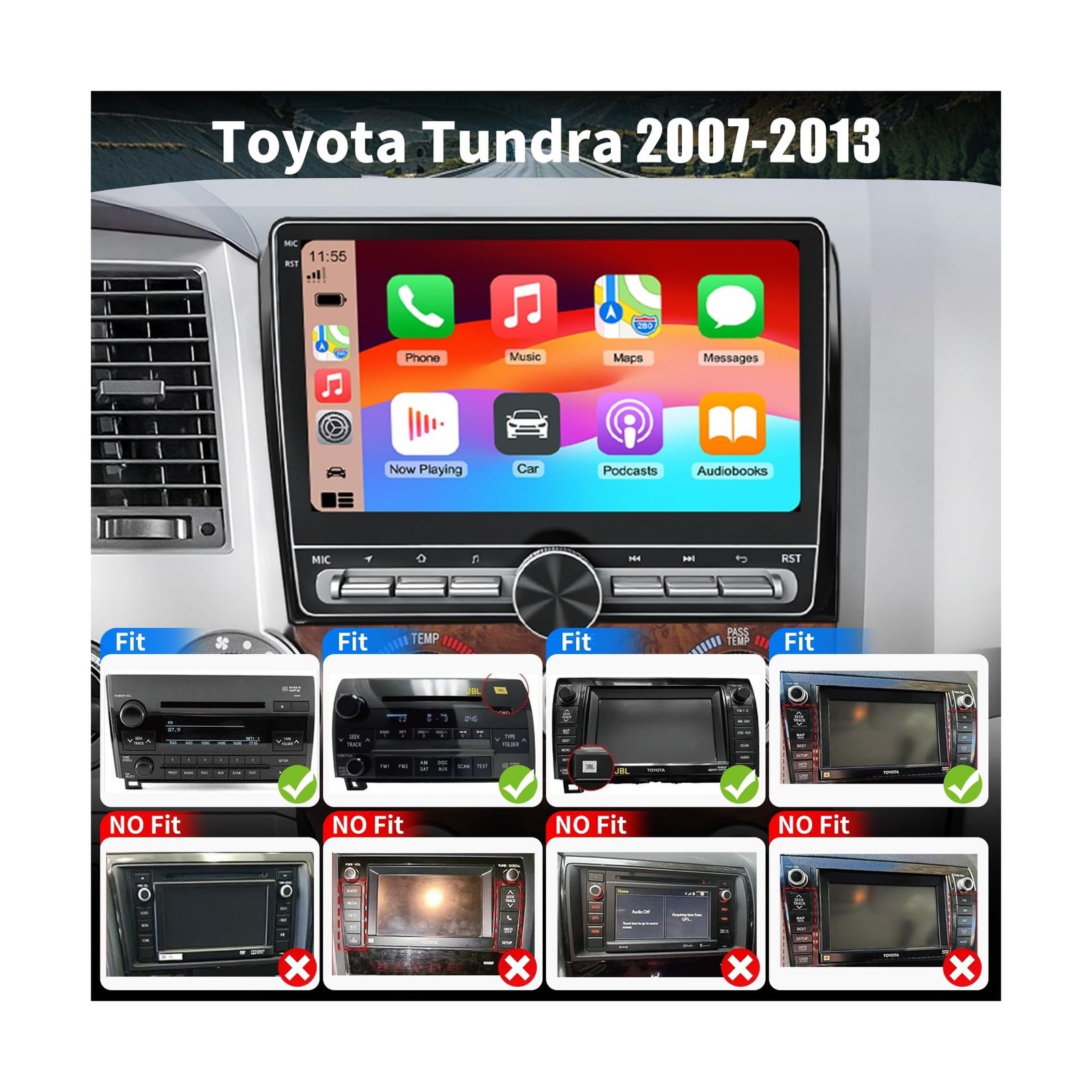 Car Radio for Toyota Tundra 2007-2013 Sequoia 2008-2018 Stereo Radio with Car…