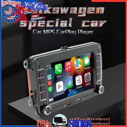 7″ Volkswagen Car Bluetooth Radio Car MP5 Player Wireless Carplay + 4 LED Camera