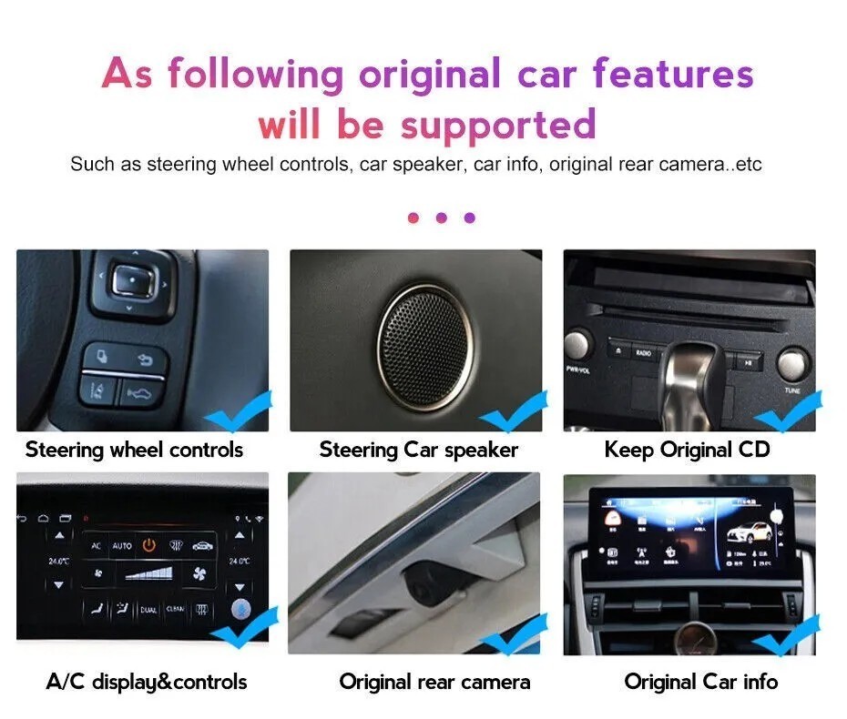 12.3″ Android 13 Car Radio Stereo GPS Maps Navi Carplay For Lexus RX 2016-2019