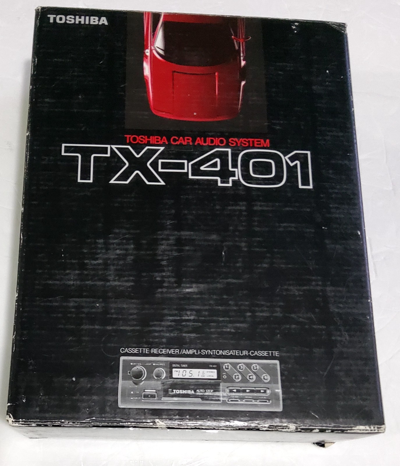 Rare Vintage Toshiba TX-401 Car Audio System Cassette Receiver, New Old Stock