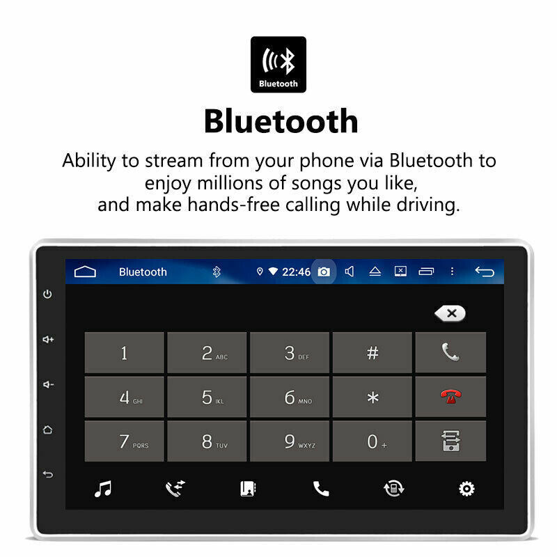 10.1” Android 15.0 Touch Screen Double 2DIN Rotatable Car Stereo Radio GPS Wifi