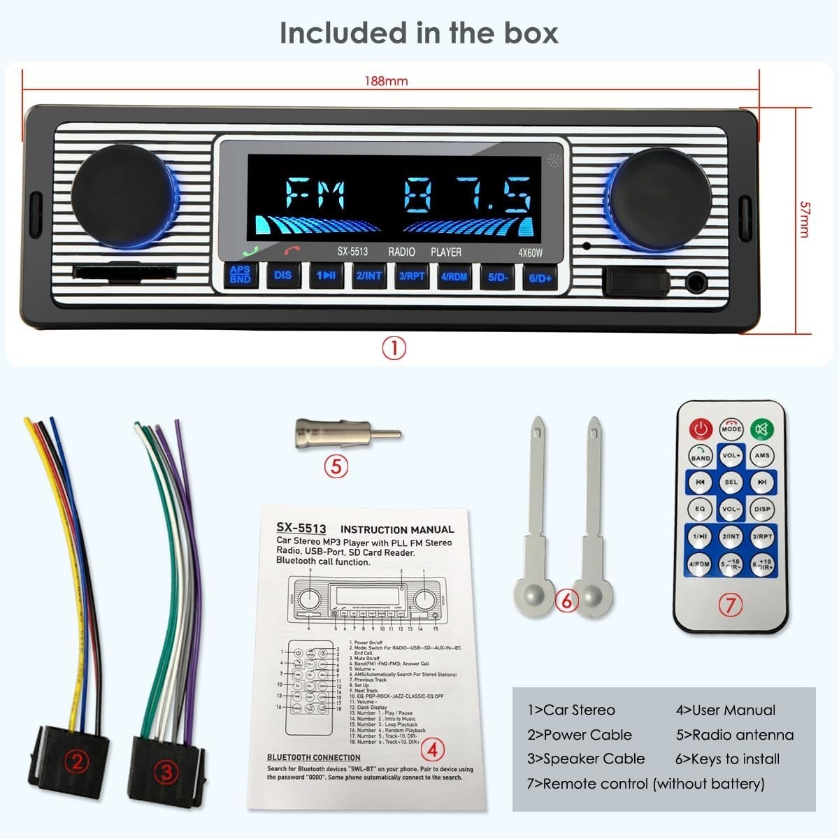 Radio with Voice Assistant and Find a Car Function
