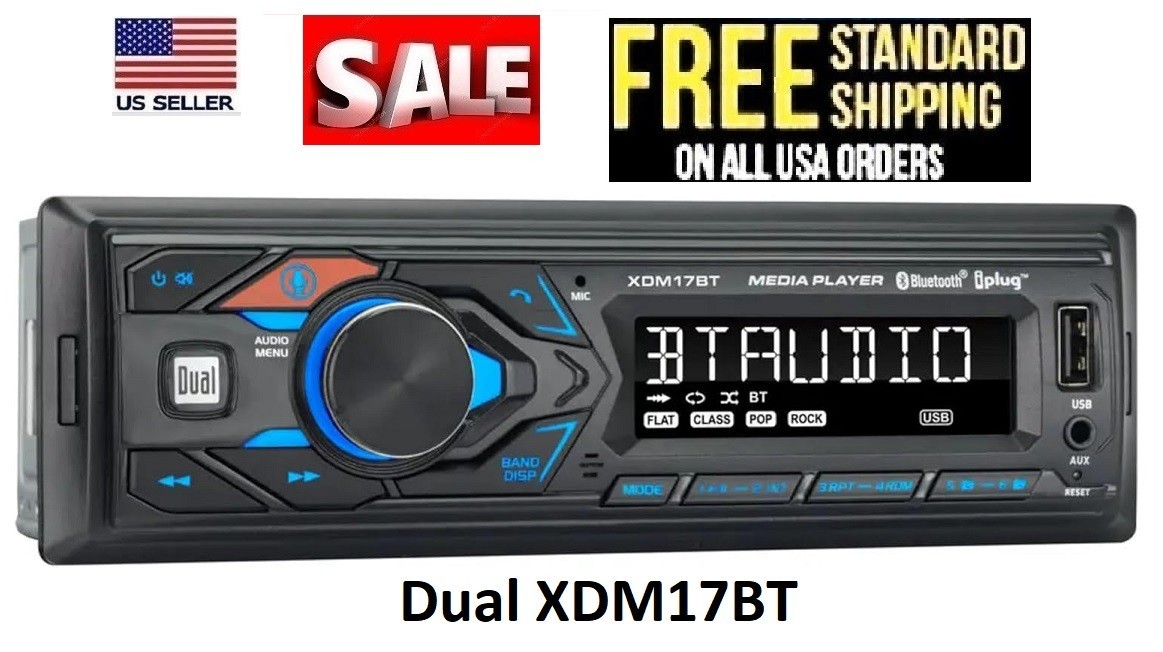 Dual XDM17BT Multimedia Car Audio Receiver Bluetooth Stereo Head Unit Radio USB