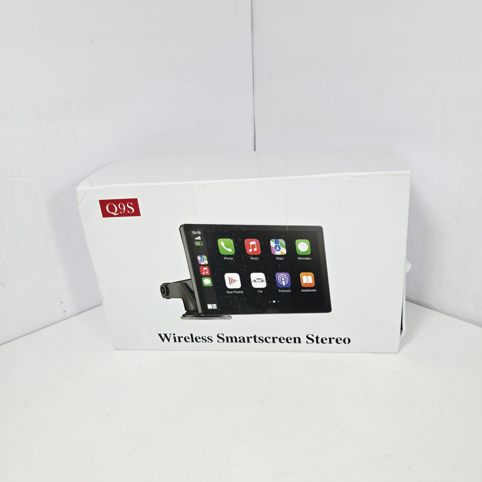 Q9S Wireless Smart Screen 9″ Touchscreen Car Stereo, Black Android Auto Carplay
